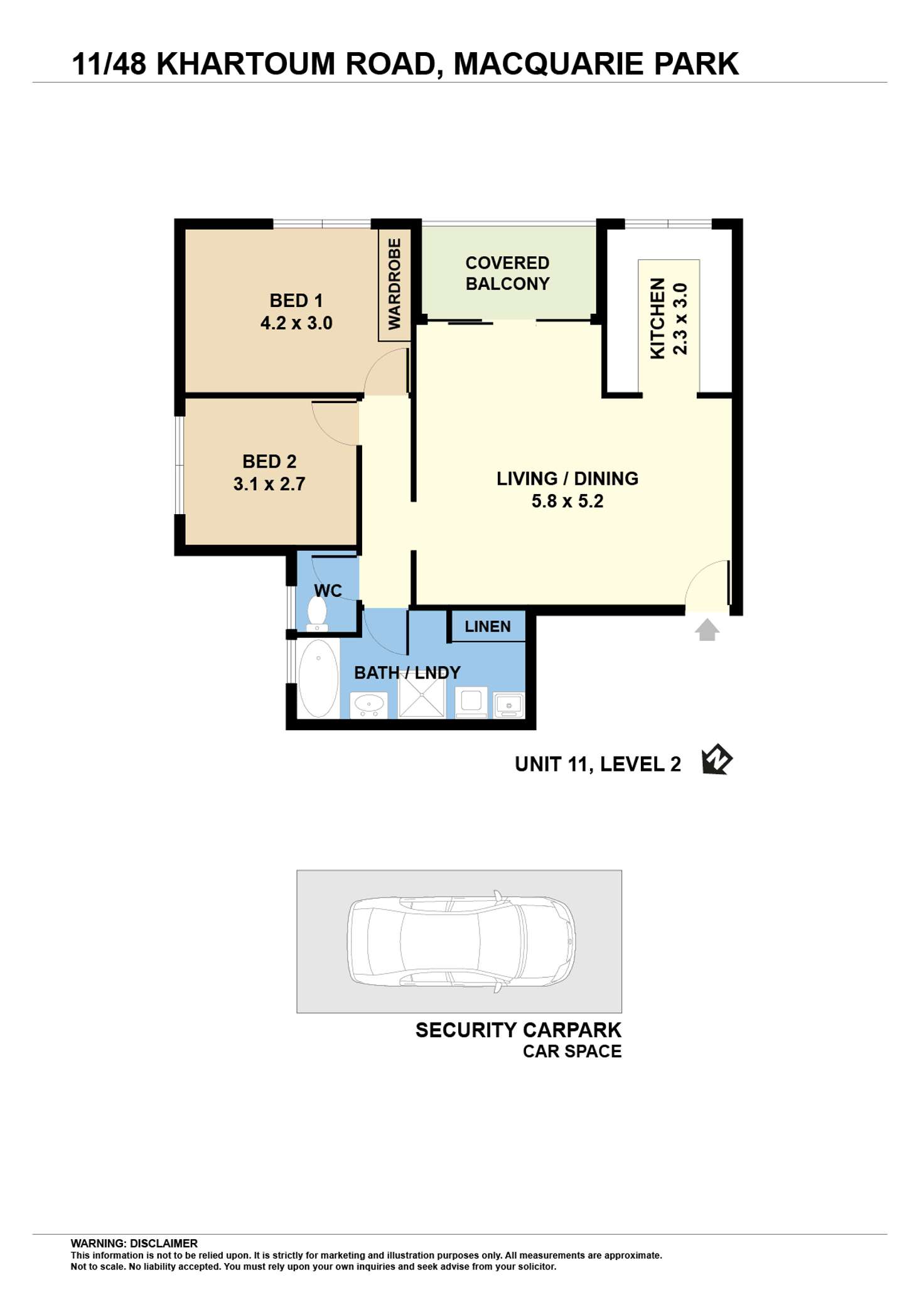 Floorplan of Homely unit listing, 11/48 Khartoum Road, Macquarie Park NSW 2113