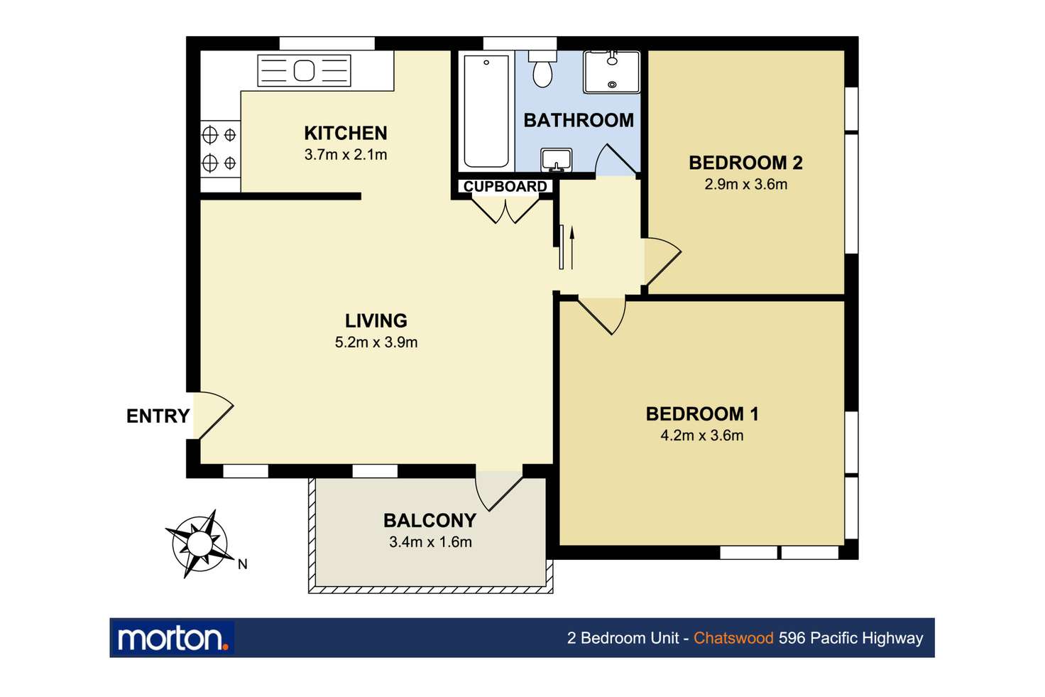 Floorplan of Homely apartment listing, 5/596 Pacific Highway, Chatswood NSW 2067