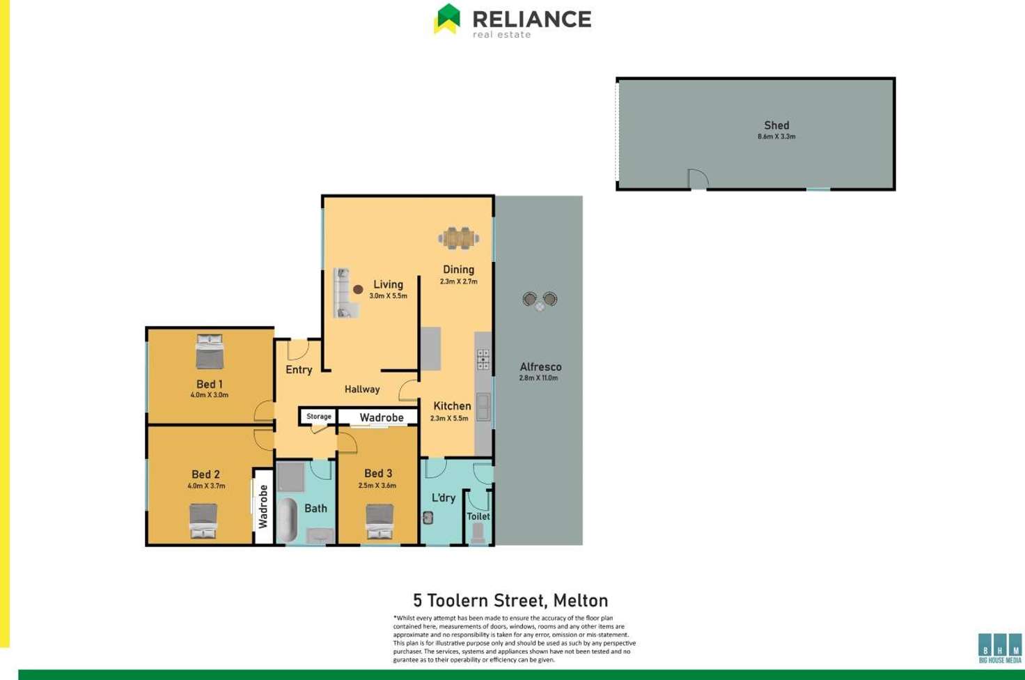 Floorplan of Homely house listing, 5 Toolern Street, Melton South VIC 3338
