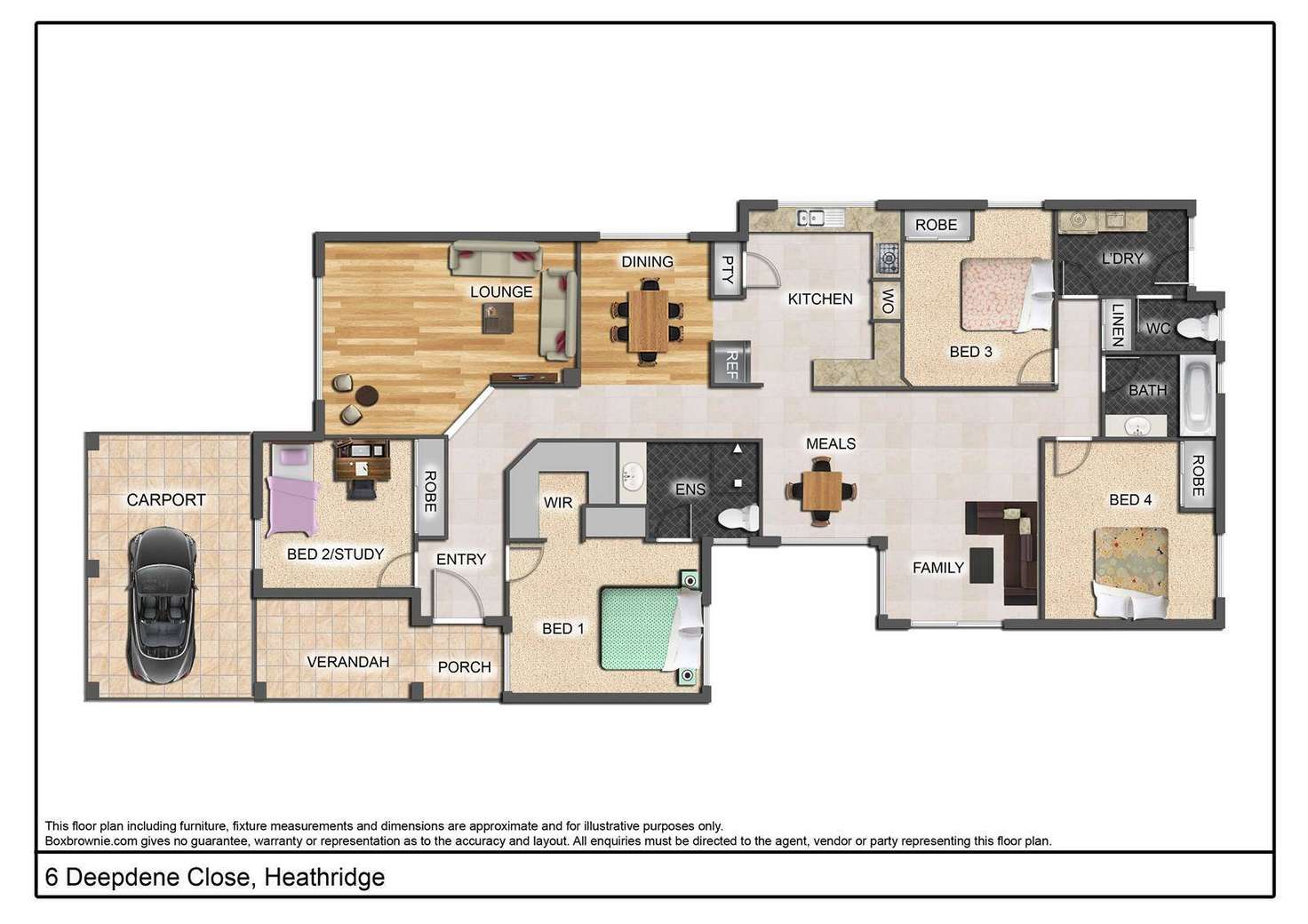 Floorplan of Homely house listing, 6 Deepdene Close, Heathridge WA 6027