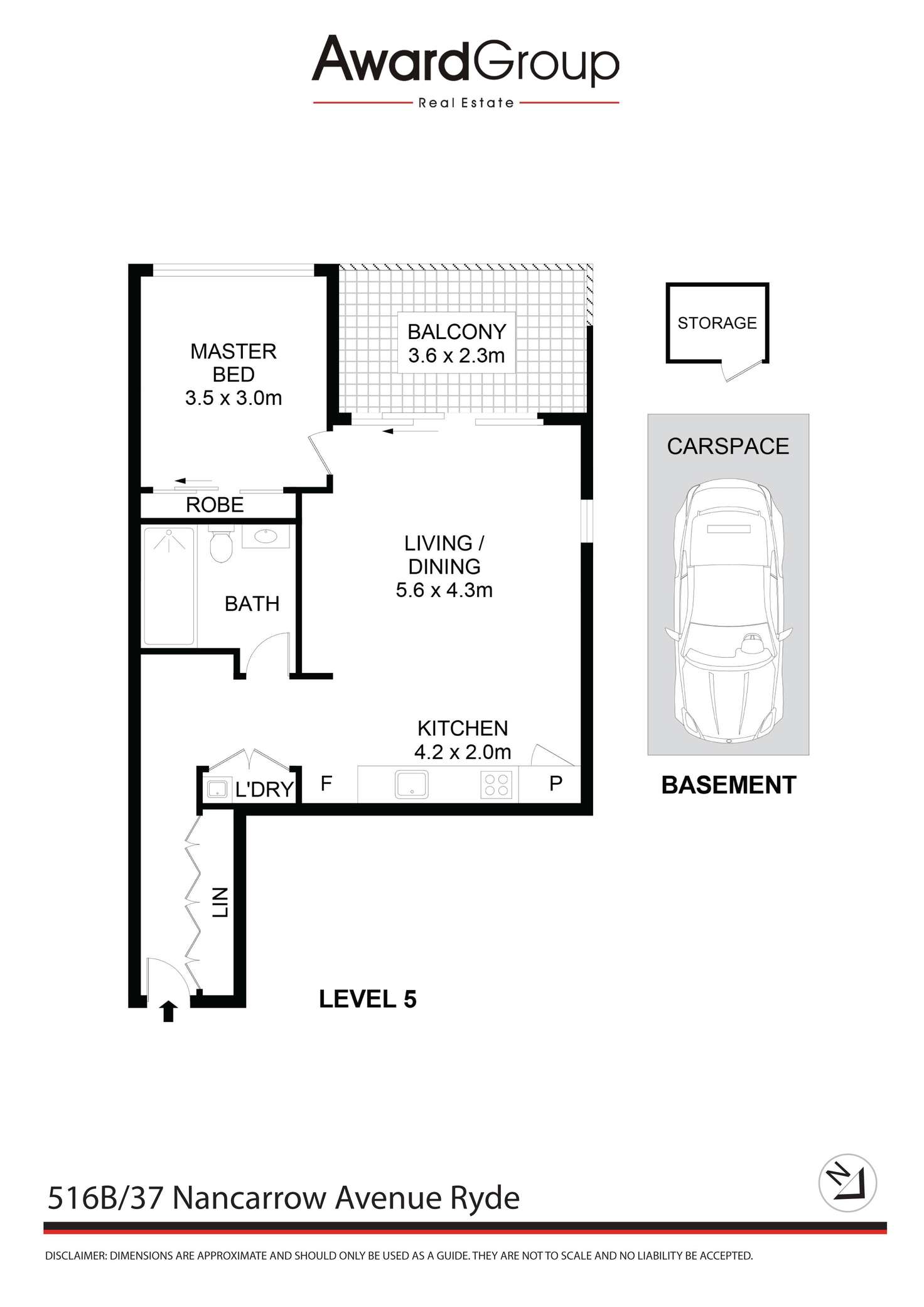 Floorplan of Homely apartment listing, 5.16B/37 Nancarrow Avenue, Ryde NSW 2112