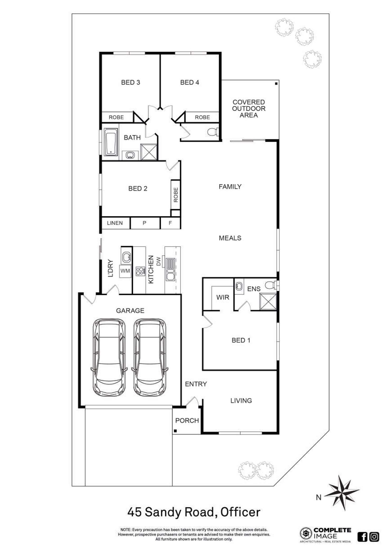 Floorplan of Homely house listing, 45 Sandy Road, Officer VIC 3809