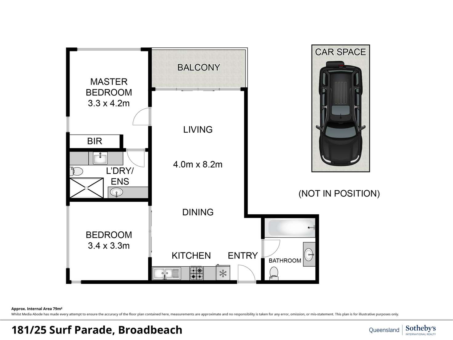 Floorplan of Homely apartment listing, 181/25 Surf Parade, Broadbeach QLD 4218