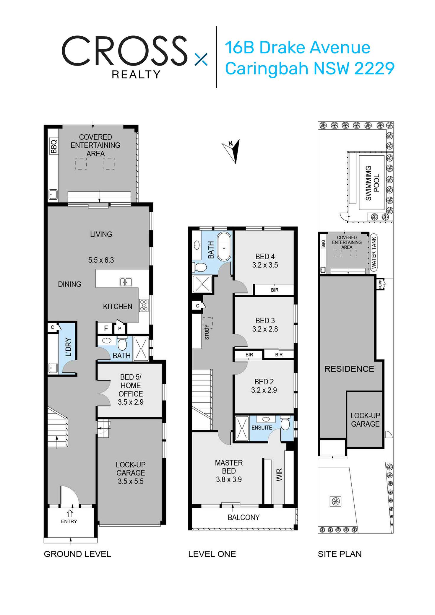 Floorplan of Homely semiDetached listing, 16B Drake Avenue, Caringbah NSW 2229