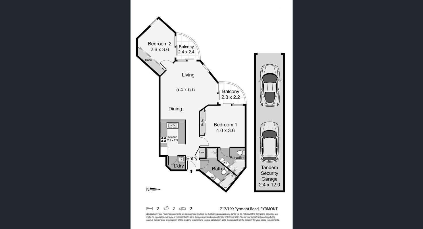 Floorplan of Homely unit listing, 717/199 Pyrmont Street, Pyrmont NSW 2009