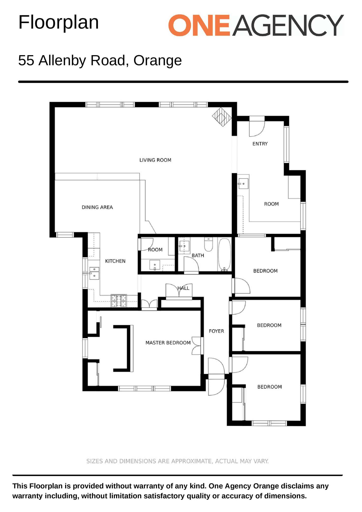 Floorplan of Homely house listing, 55 Allenby Road, Orange NSW 2800
