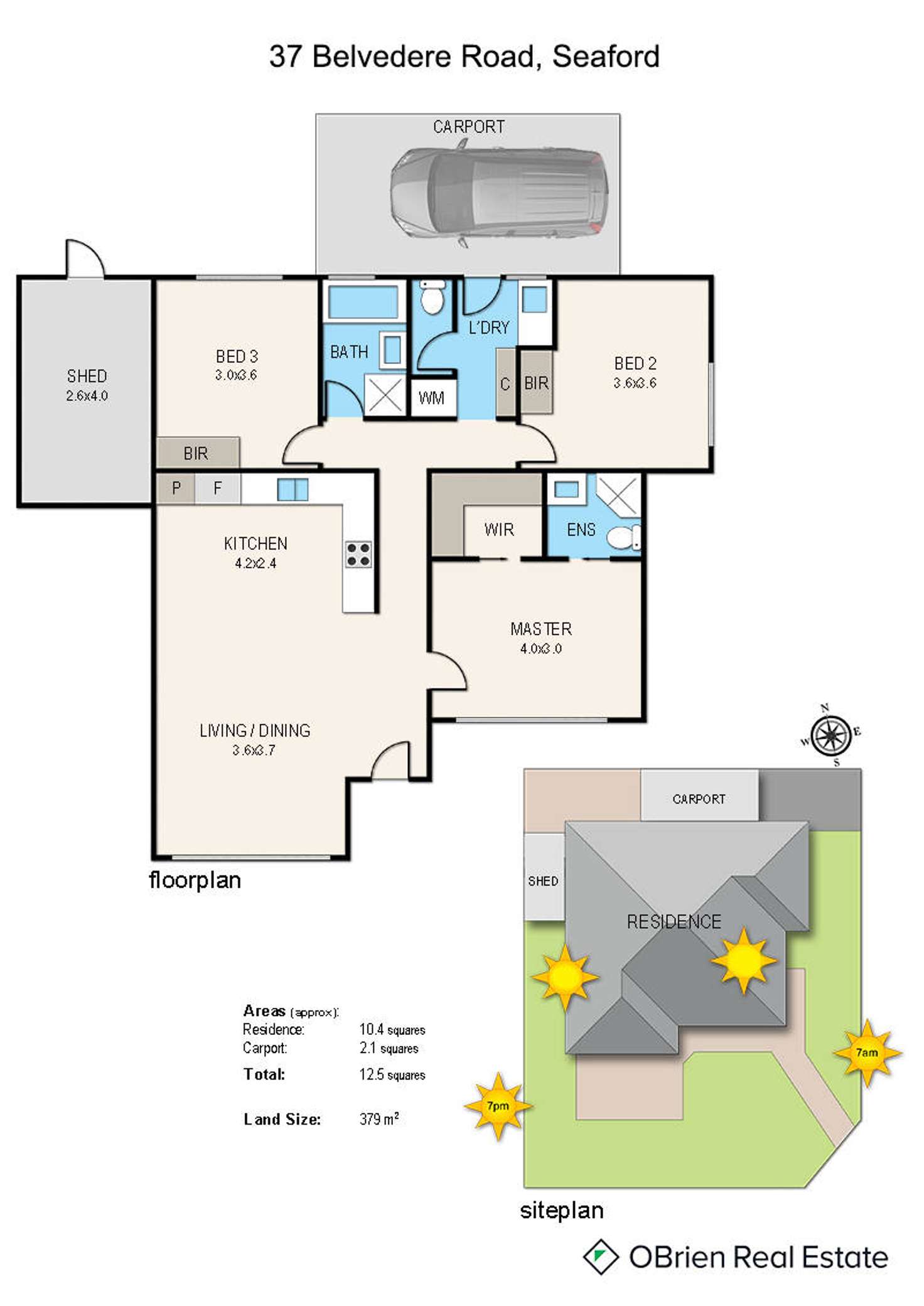 Floorplan of Homely house listing, 37 Belvedere Road, Seaford VIC 3198