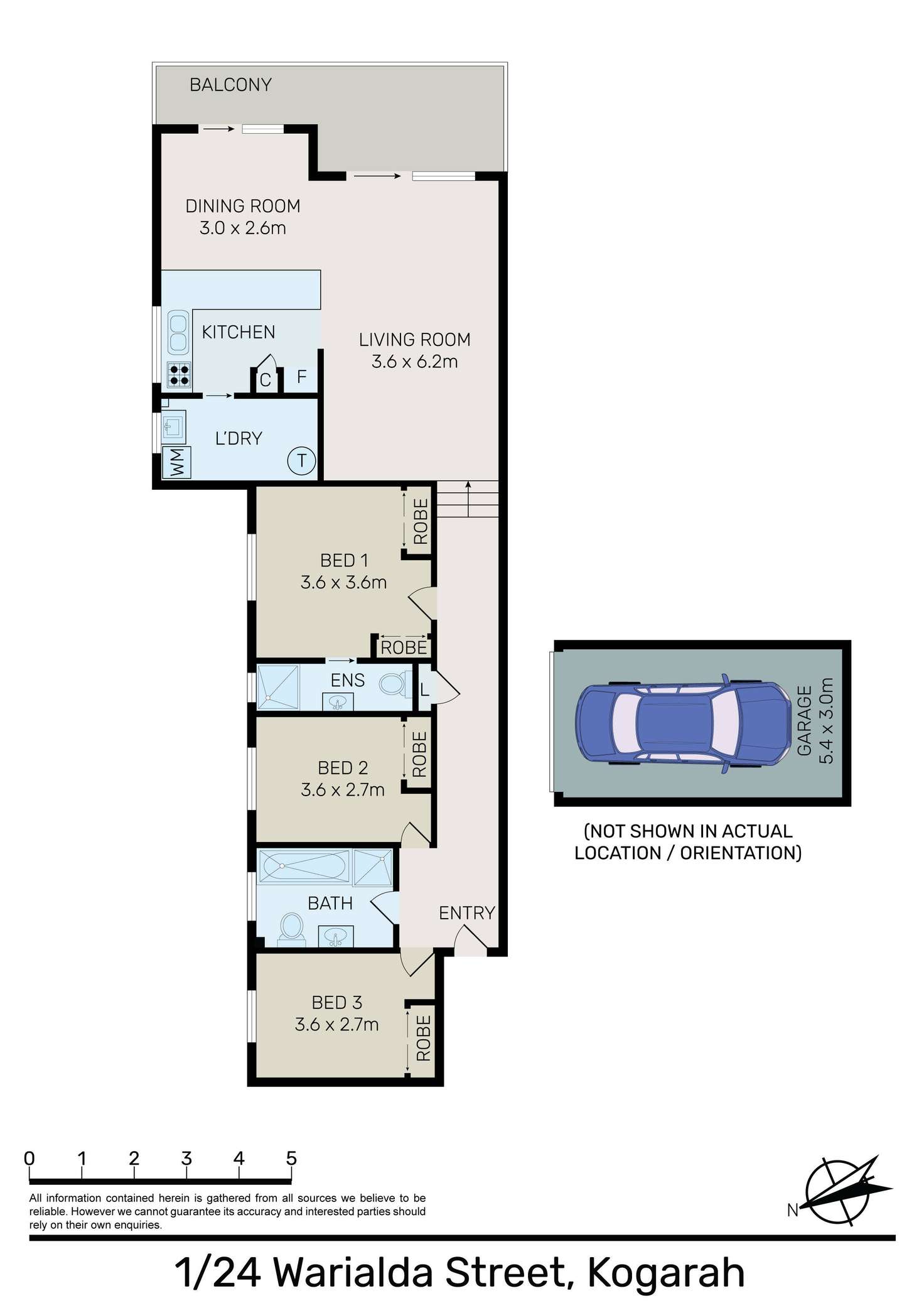 Floorplan of Homely unit listing, 1/24 Warialda Street, Kogarah NSW 2217