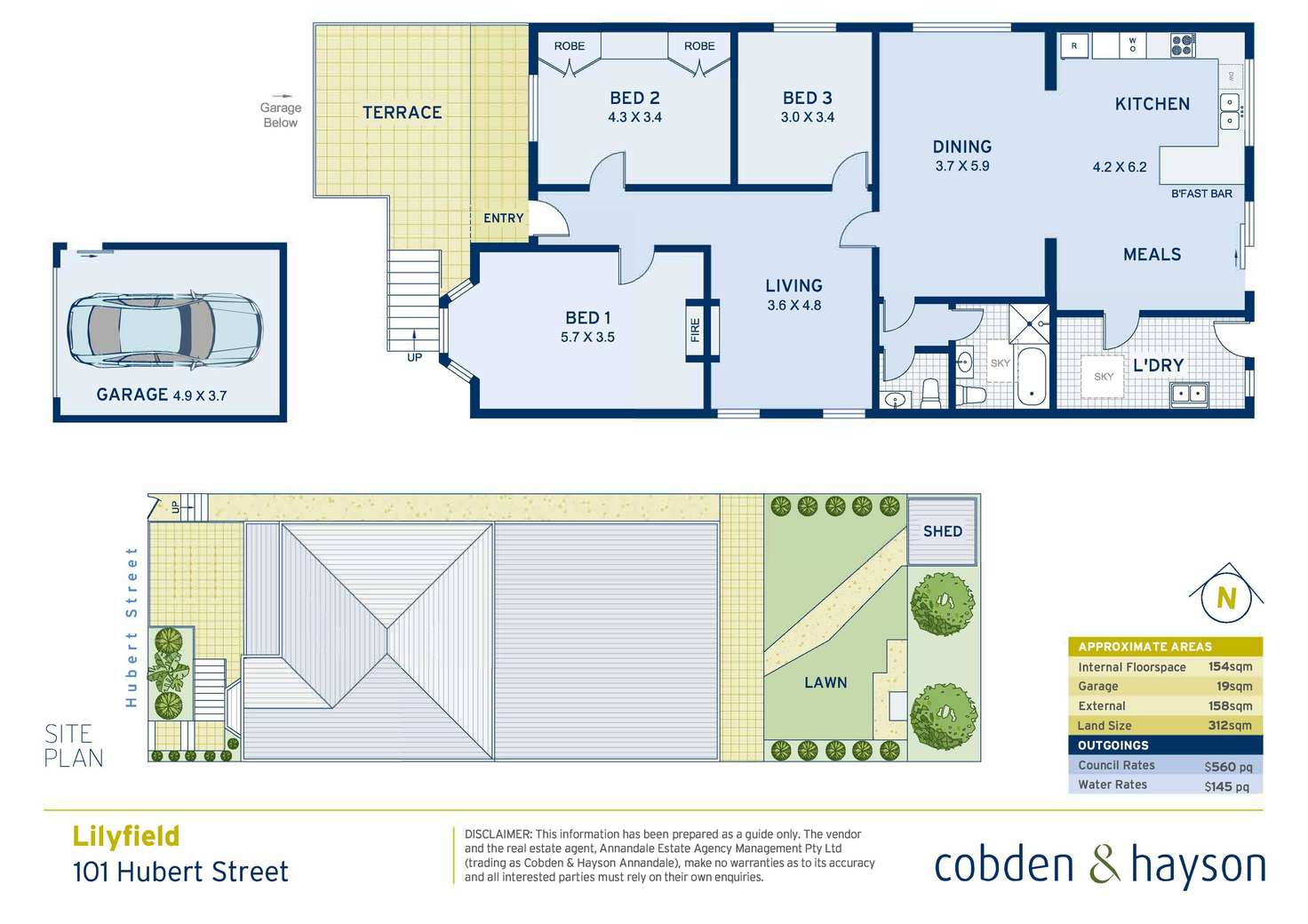 Floorplan of Homely house listing, 101 Hubert Street, Lilyfield NSW 2040