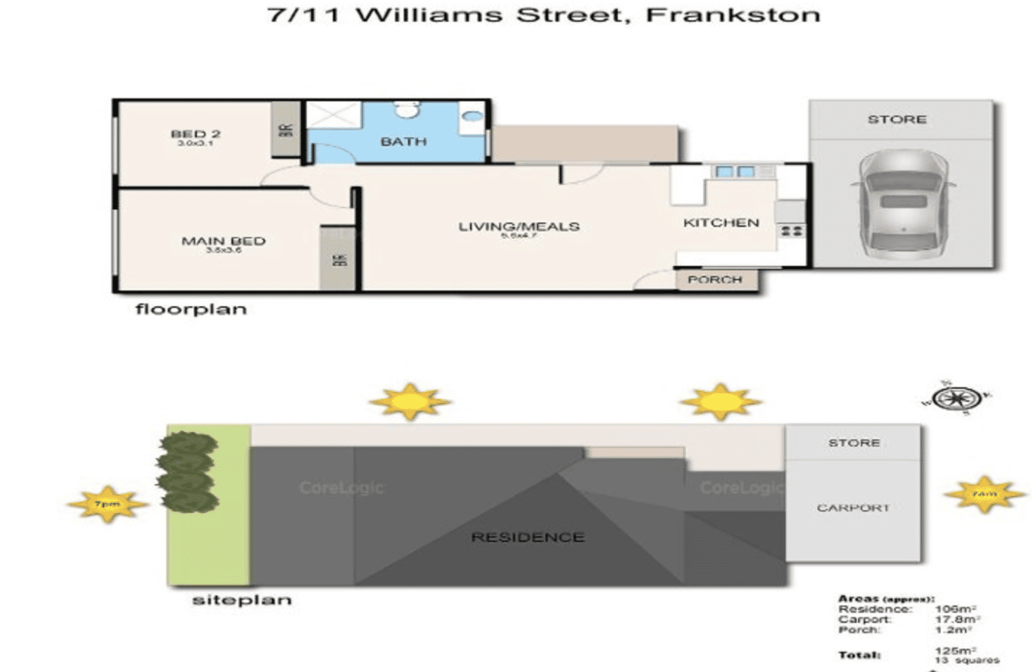 Floorplan of Homely unit listing, 7/11 Williams Street, Frankston VIC 3199