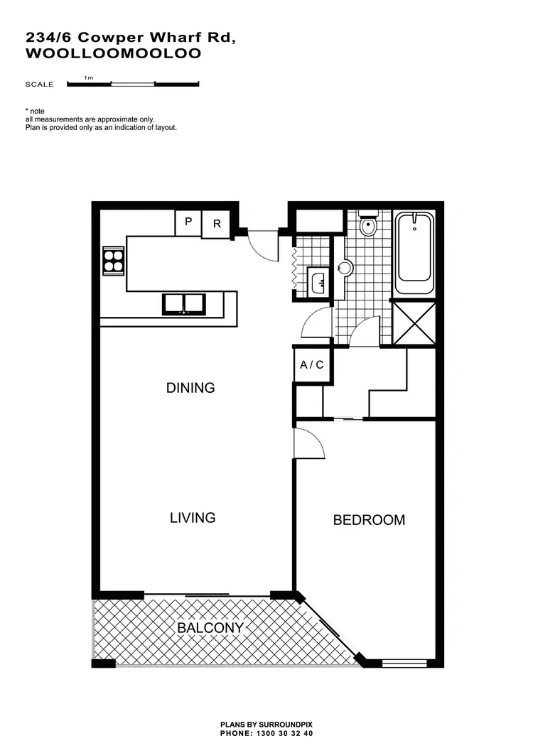 Floorplan of Homely apartment listing, 234/6 Cowper Wharf Roadway, Woolloomooloo NSW 2011