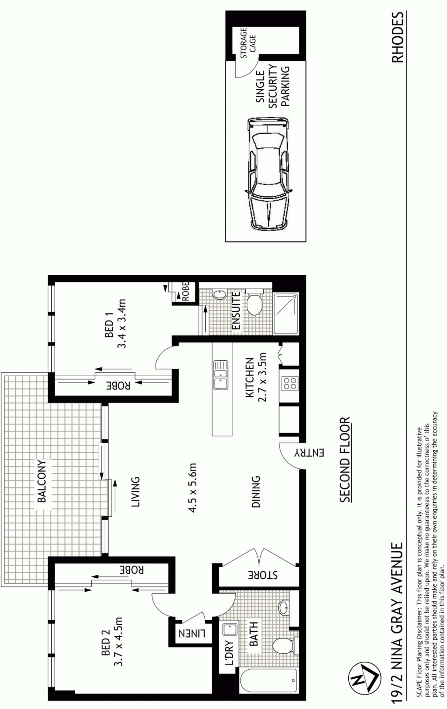 Floorplan of Homely apartment listing, 19/2 Nina Gray Avenue, Rhodes NSW 2138