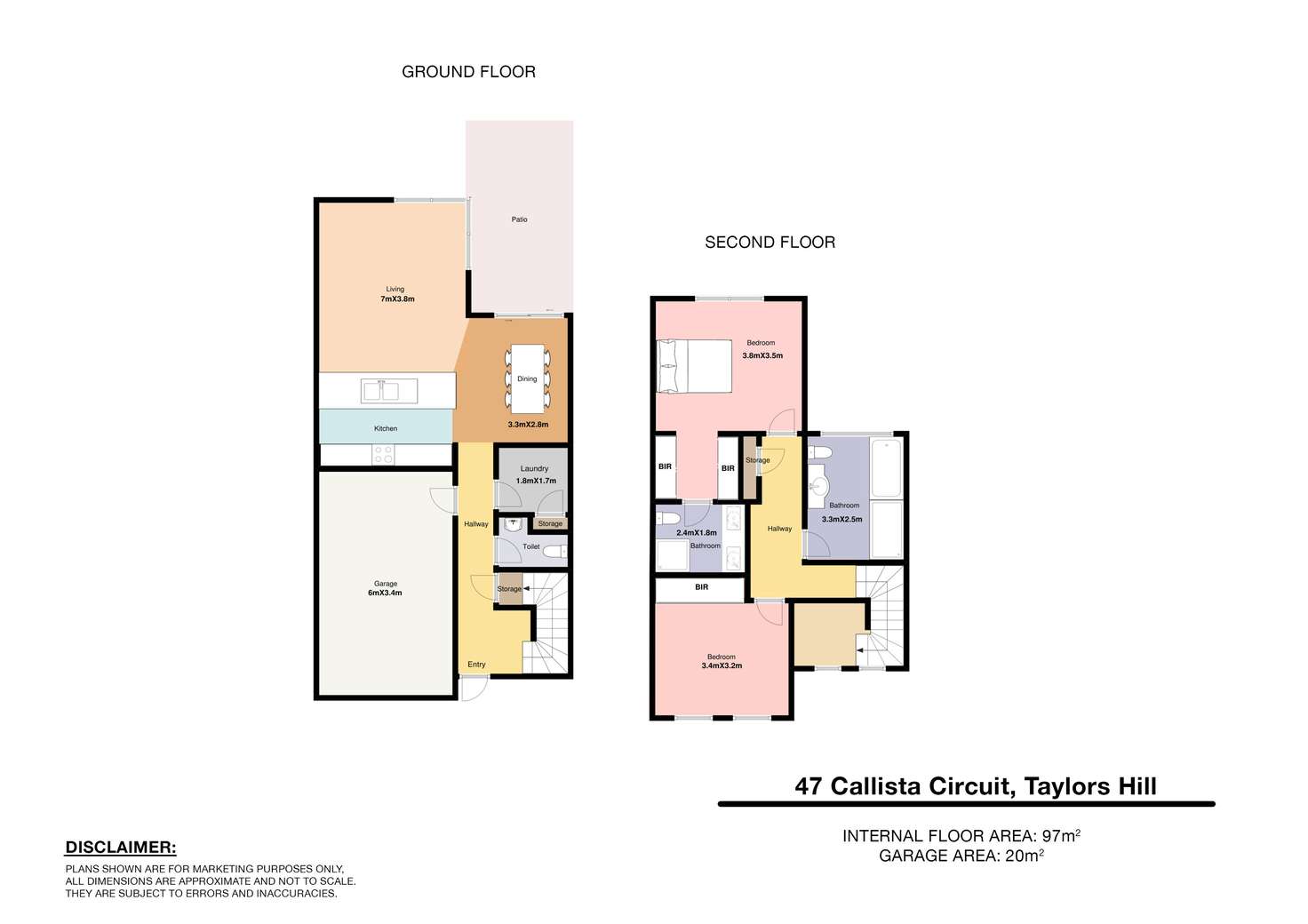 Floorplan of Homely townhouse listing, 47 Callista Circuit, Taylors Hill VIC 3037
