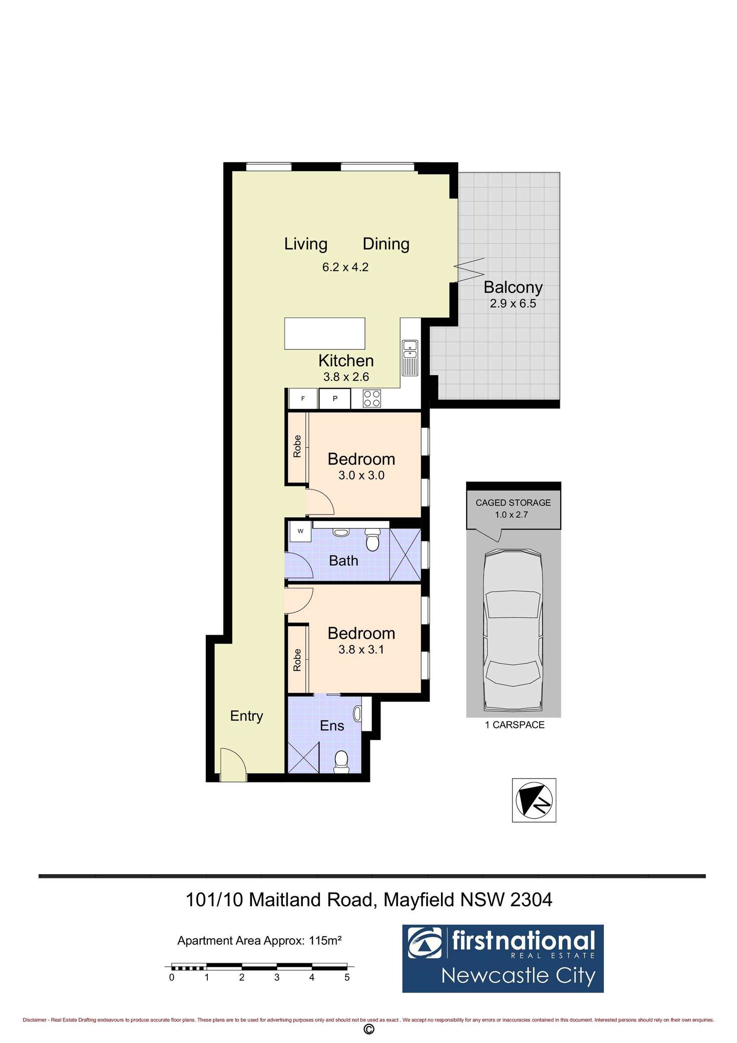Floorplan of Homely apartment listing, 101/10 Maitland Road, Mayfield NSW 2304