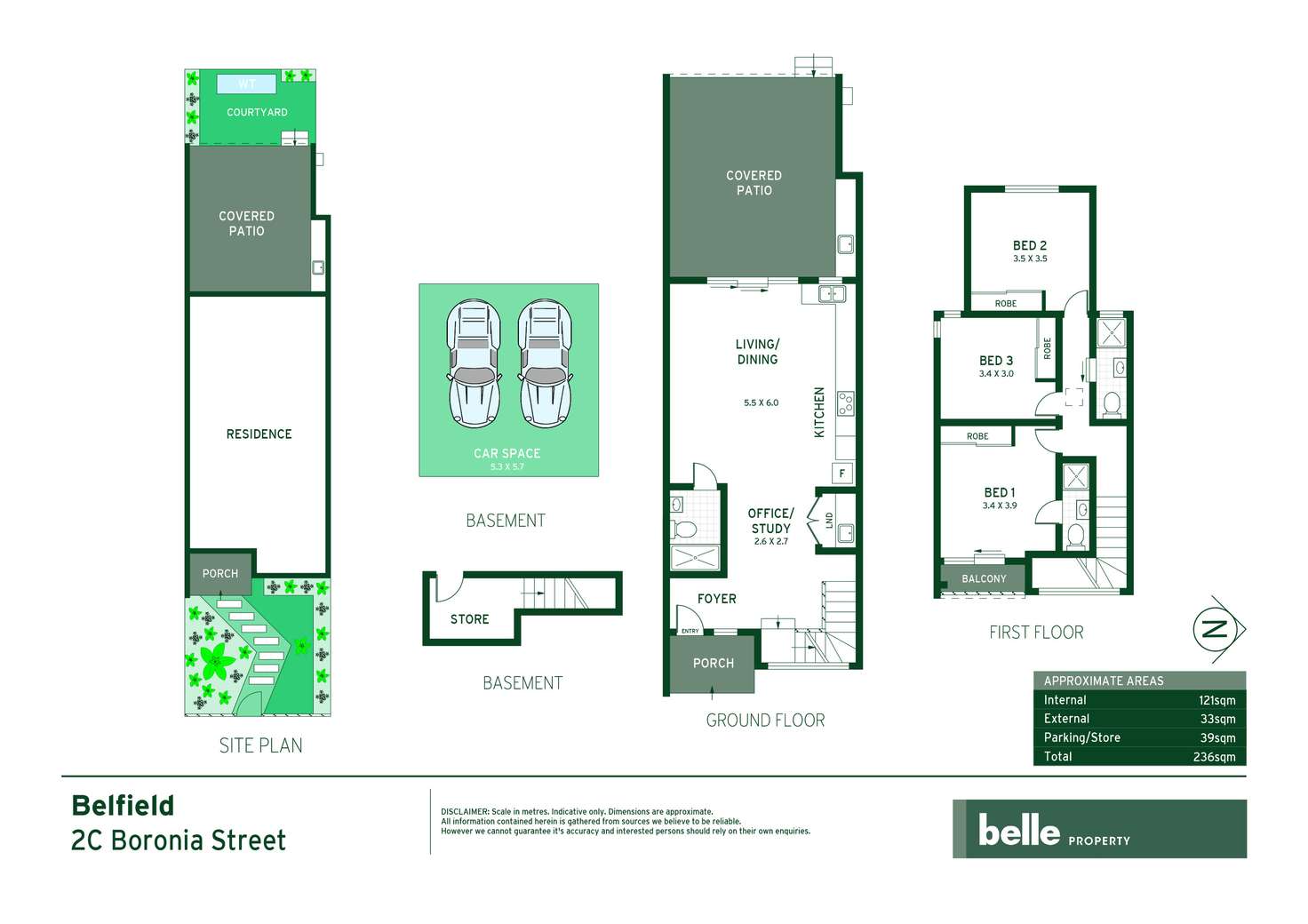 Floorplan of Homely semiDetached listing, 2C Boronia Street, Belfield NSW 2191