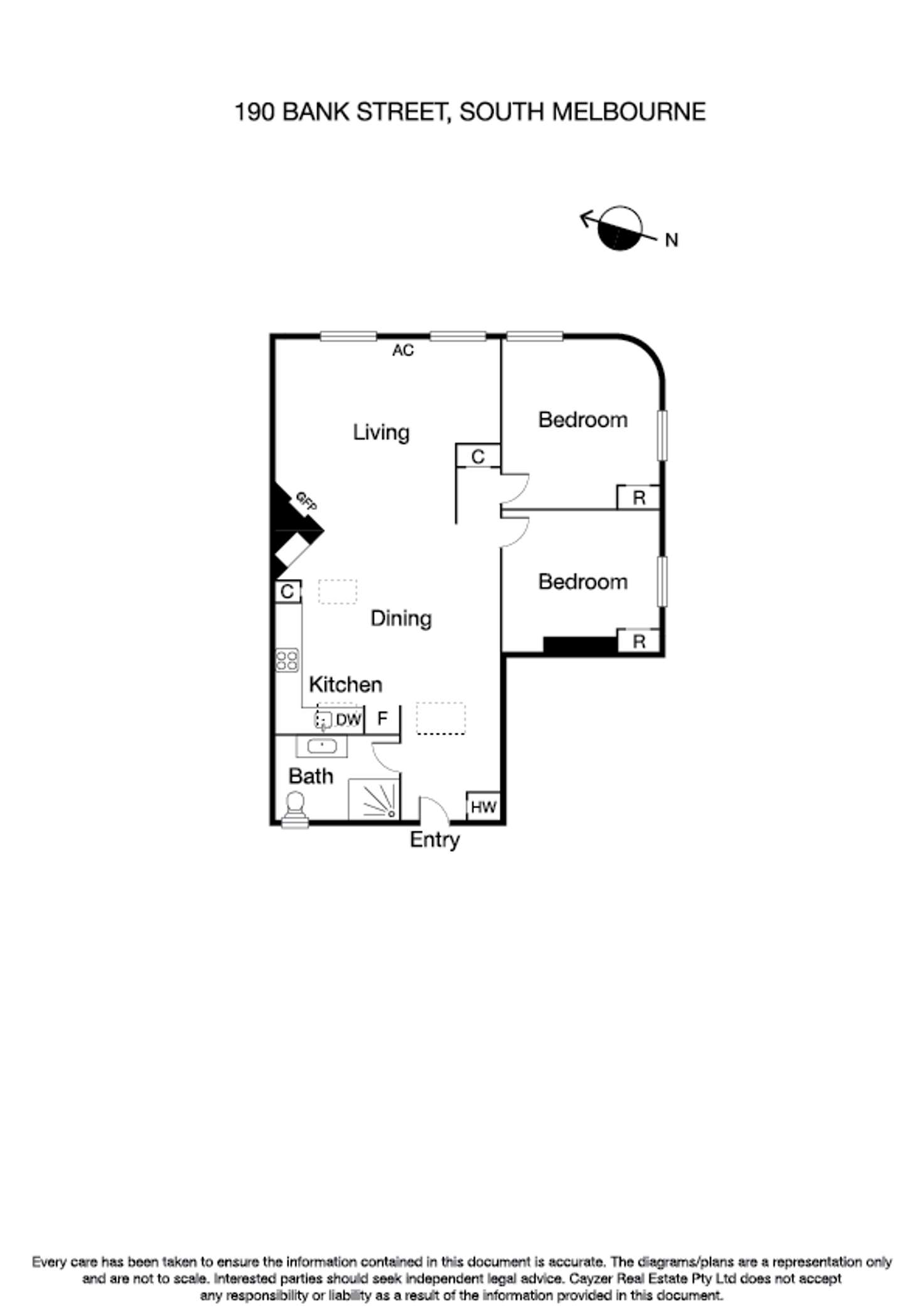 Floorplan of Homely apartment listing, 190 Bank Street, South Melbourne VIC 3205