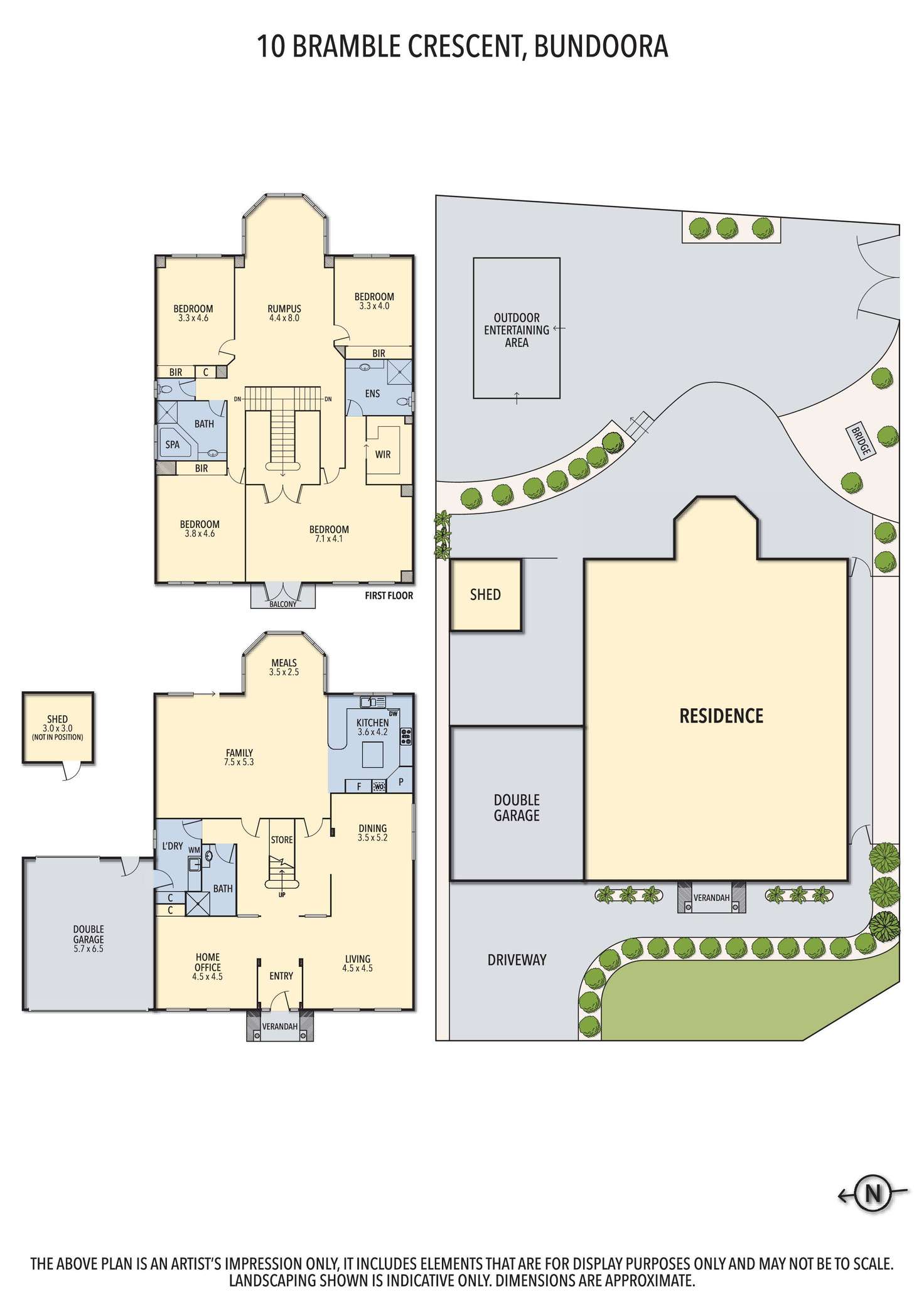 Floorplan of Homely house listing, 10 Bramble Crescent, Bundoora VIC 3083