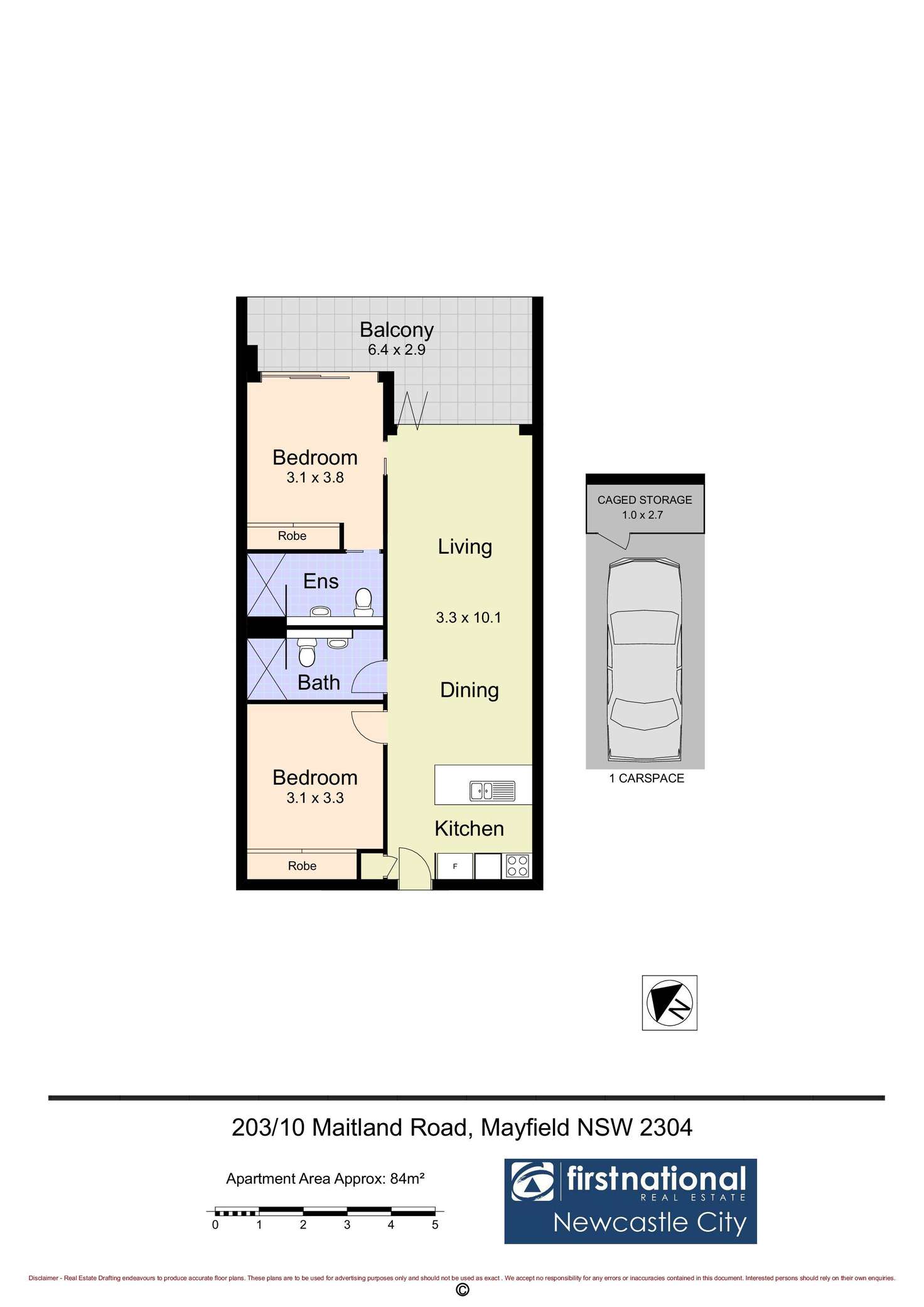 Floorplan of Homely apartment listing, 203/10 Maitland Road, Mayfield NSW 2304