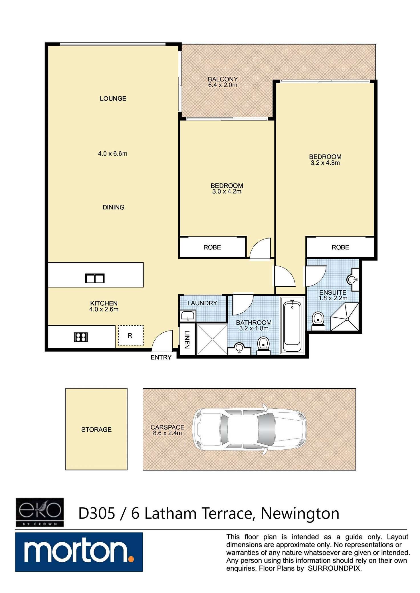 Floorplan of Homely apartment listing, D305/6 Latham Terrace, Newington NSW 2127
