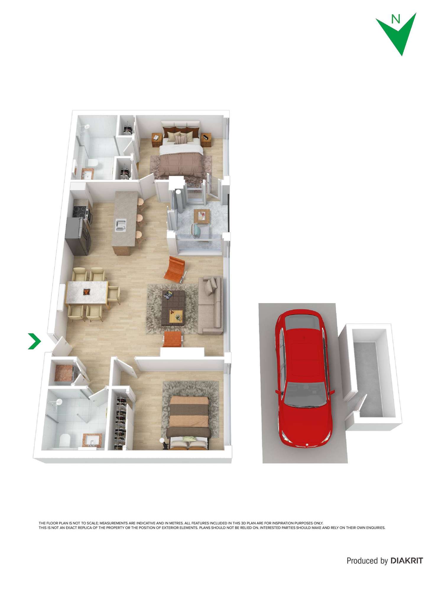 Floorplan of Homely apartment listing, 414/8 Grosvenor Street, Abbotsford VIC 3067