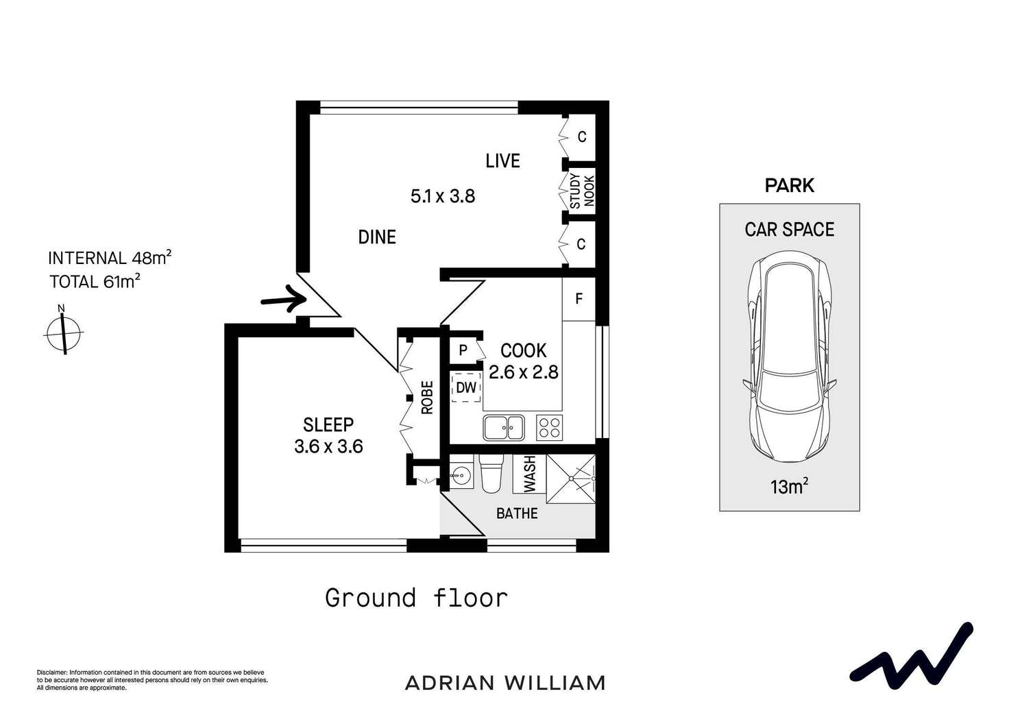 Floorplan of Homely apartment listing, 1C/96-98 Carlton Crescent, Summer Hill NSW 2130
