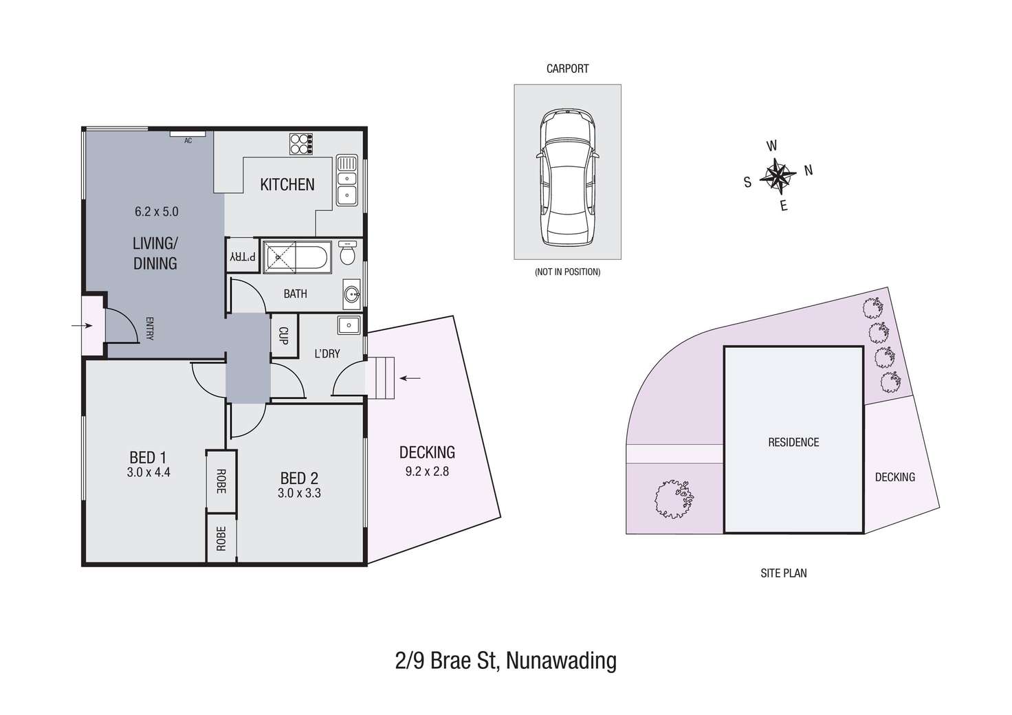 Floorplan of Homely unit listing, 2/9 Brae Grove, Nunawading VIC 3131