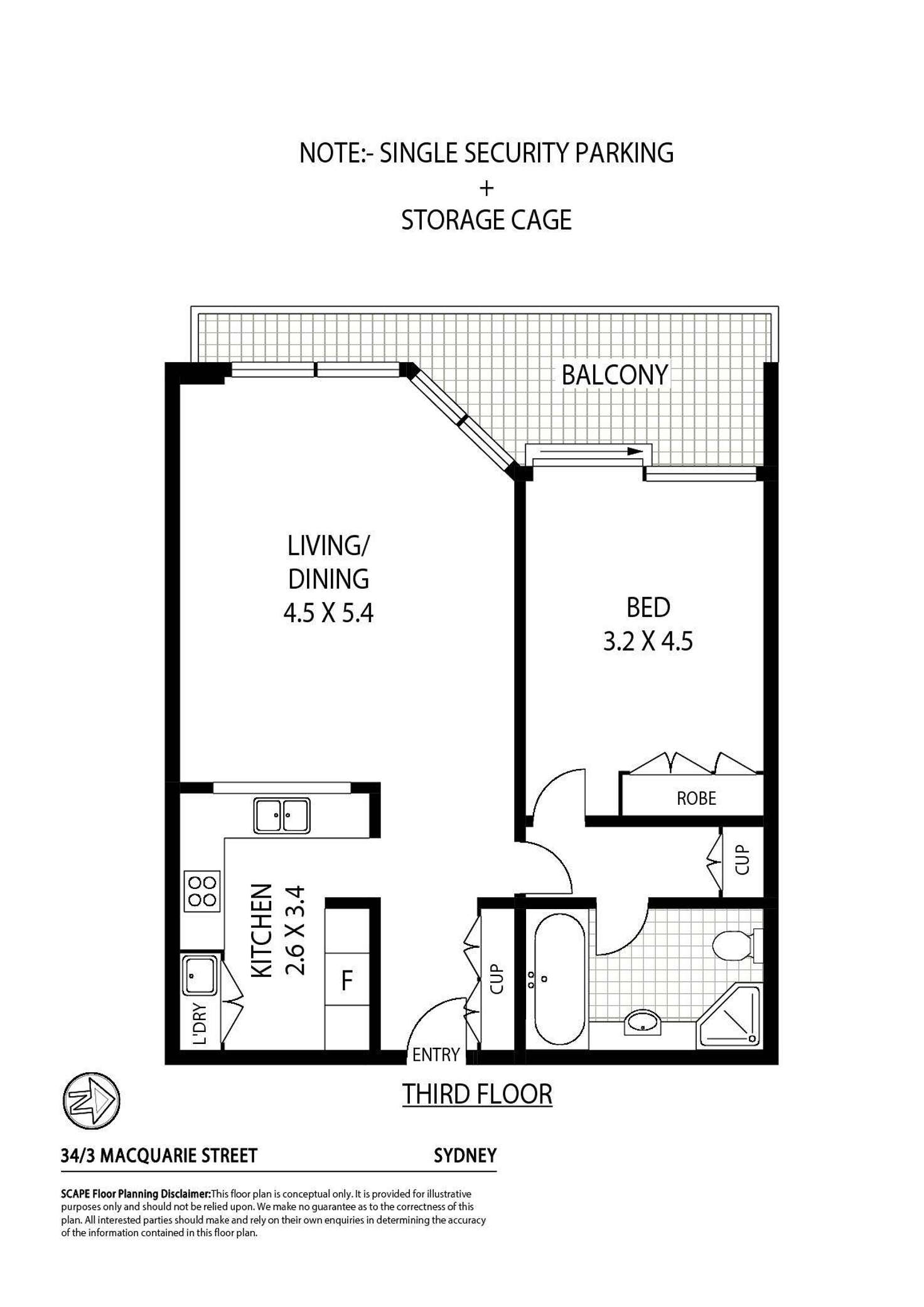 Floorplan of Homely apartment listing, Level 3/3 Macquarie Street, Sydney NSW 2000