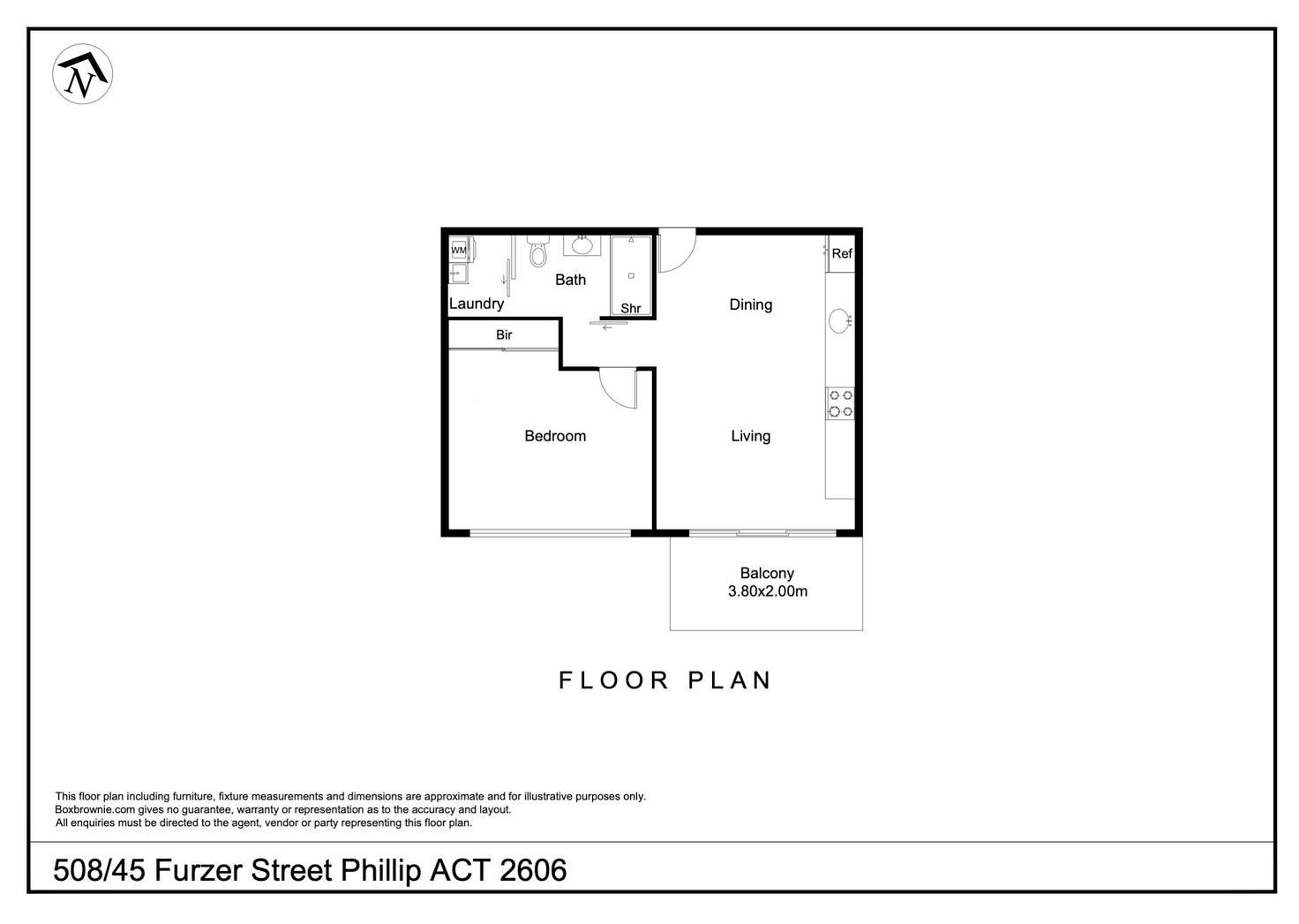 Floorplan of Homely apartment listing, 508/45 Furzer Street, Phillip ACT 2606