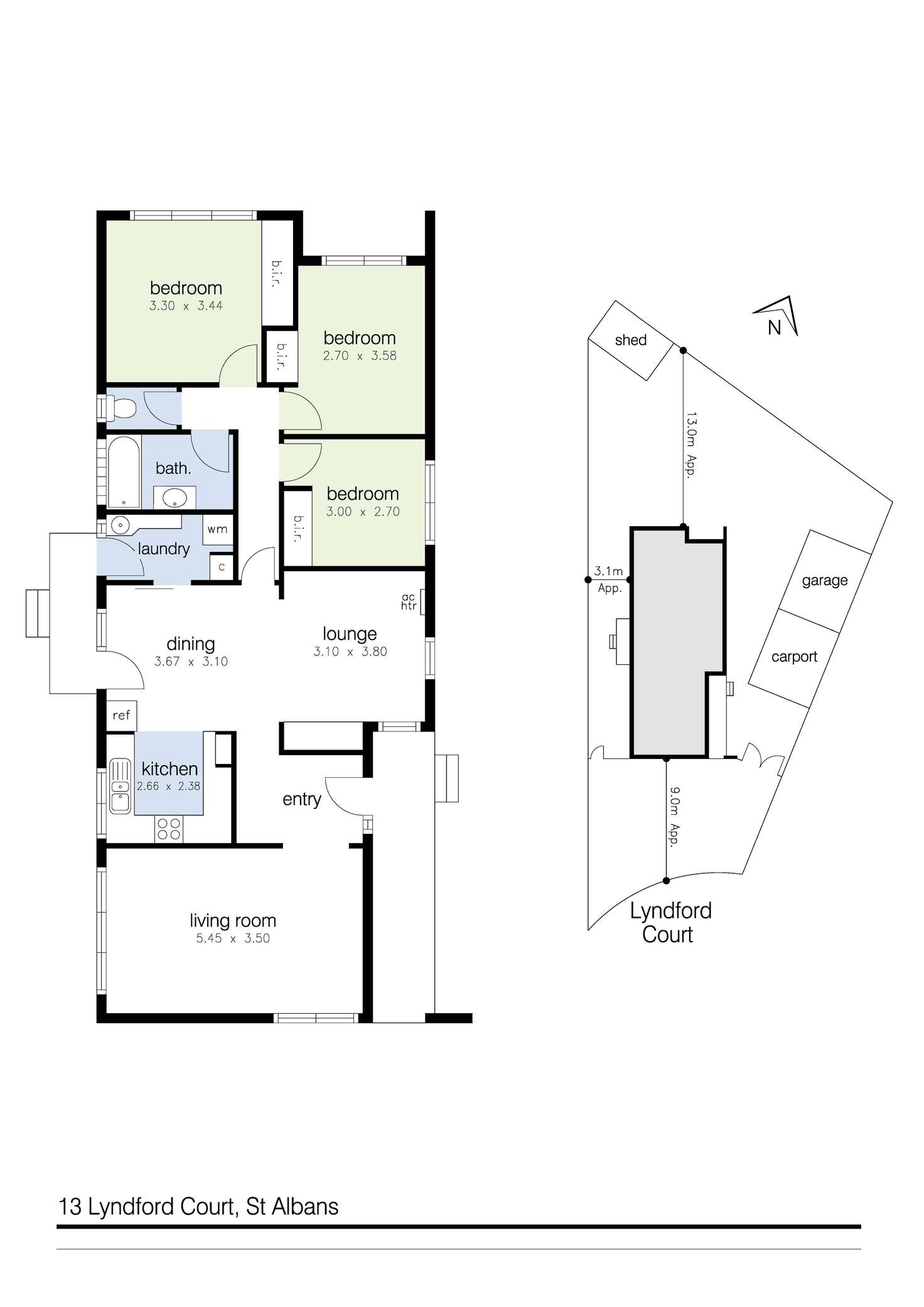 Floorplan of Homely house listing, 13 Lyndford Court, St Albans VIC 3021