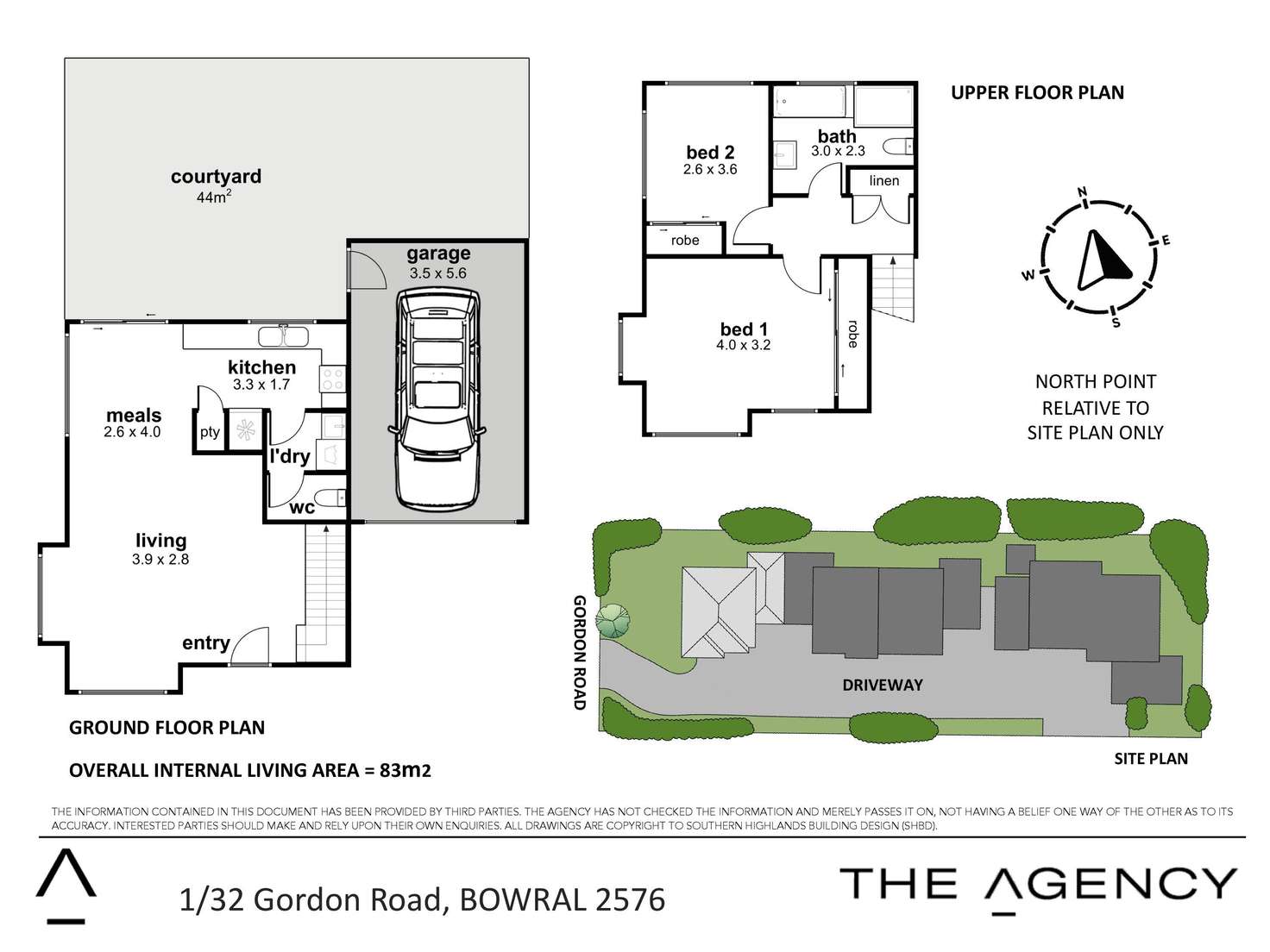 Floorplan of Homely townhouse listing, 1/32 Gordon Road, Bowral NSW 2576