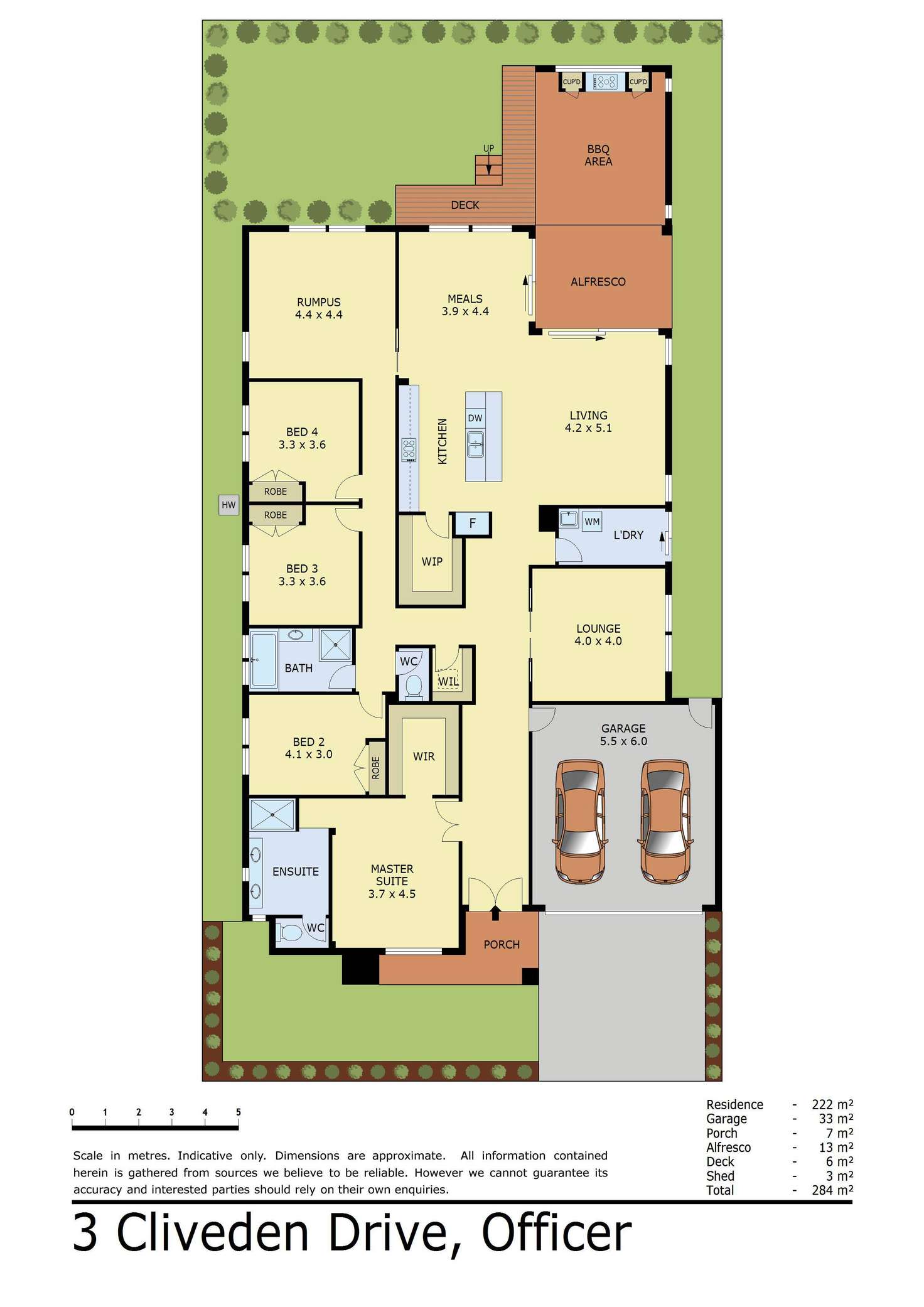 Floorplan of Homely house listing, 3 Cliveden Drive, Officer VIC 3809