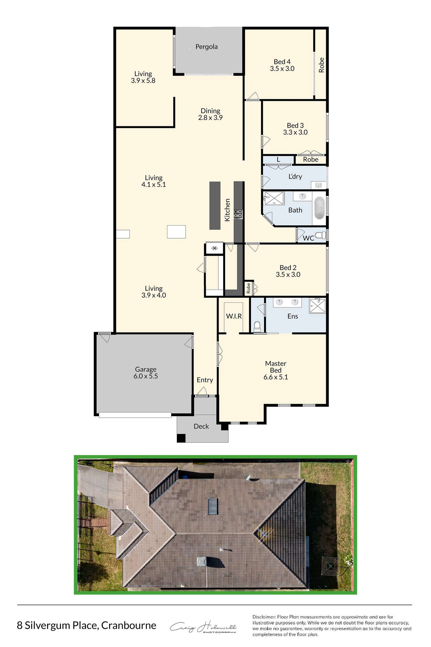 Floorplan of Homely house listing, 8 Silvergum Place, Cranbourne VIC 3977