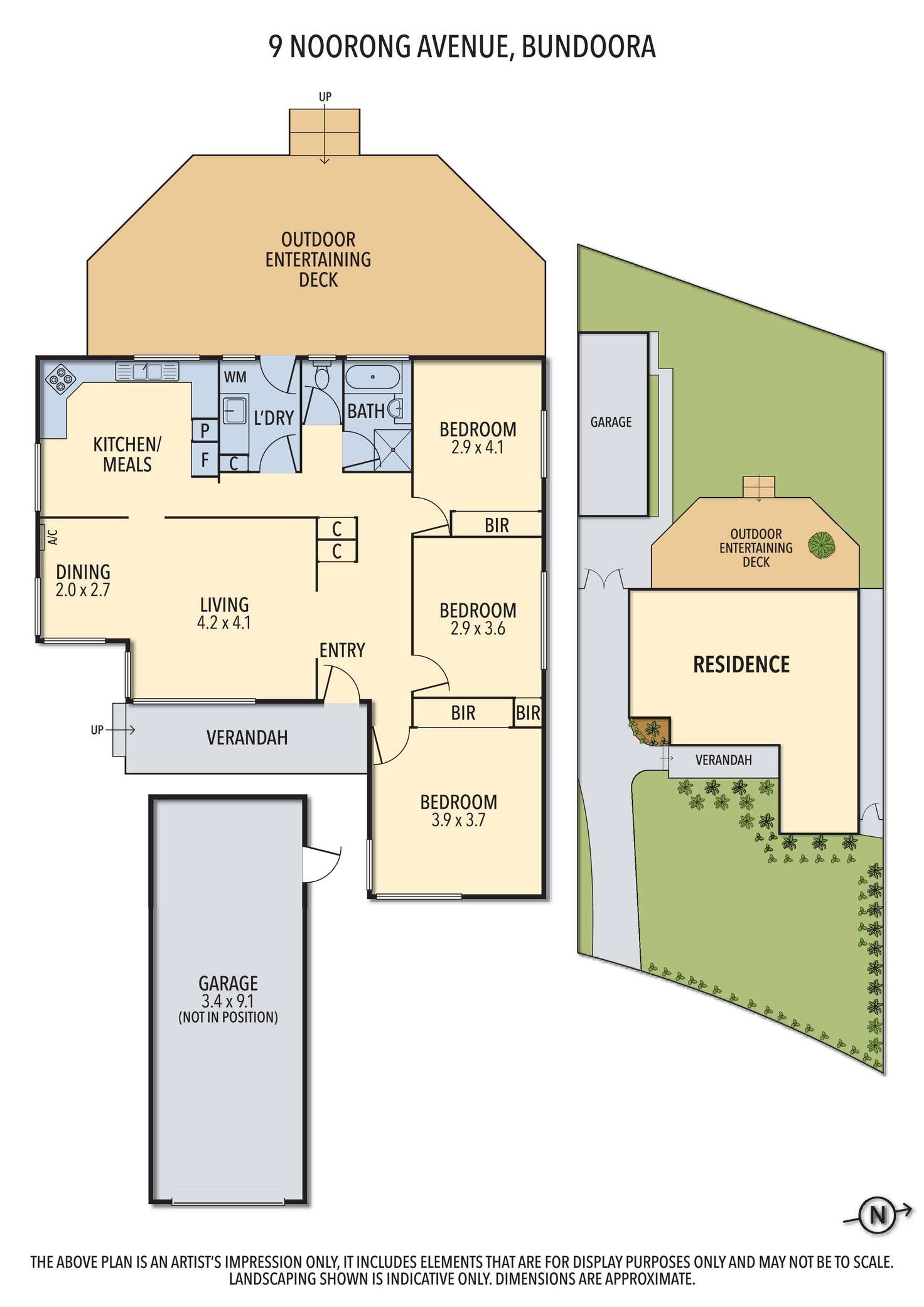 Floorplan of Homely house listing, 9 Noorong Avenue, Bundoora VIC 3083