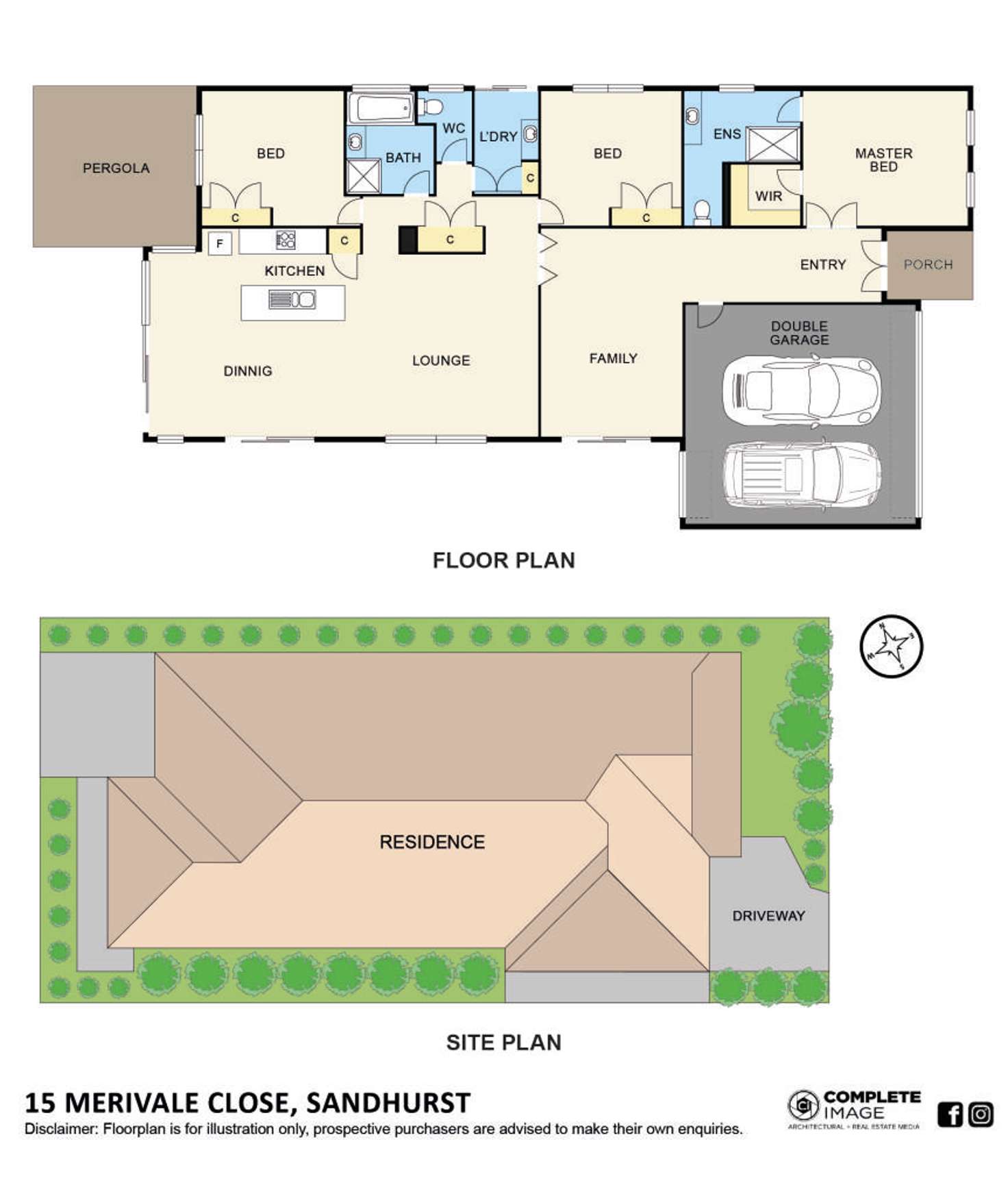 Floorplan of Homely house listing, 15 Merivale Close, Sandhurst VIC 3977