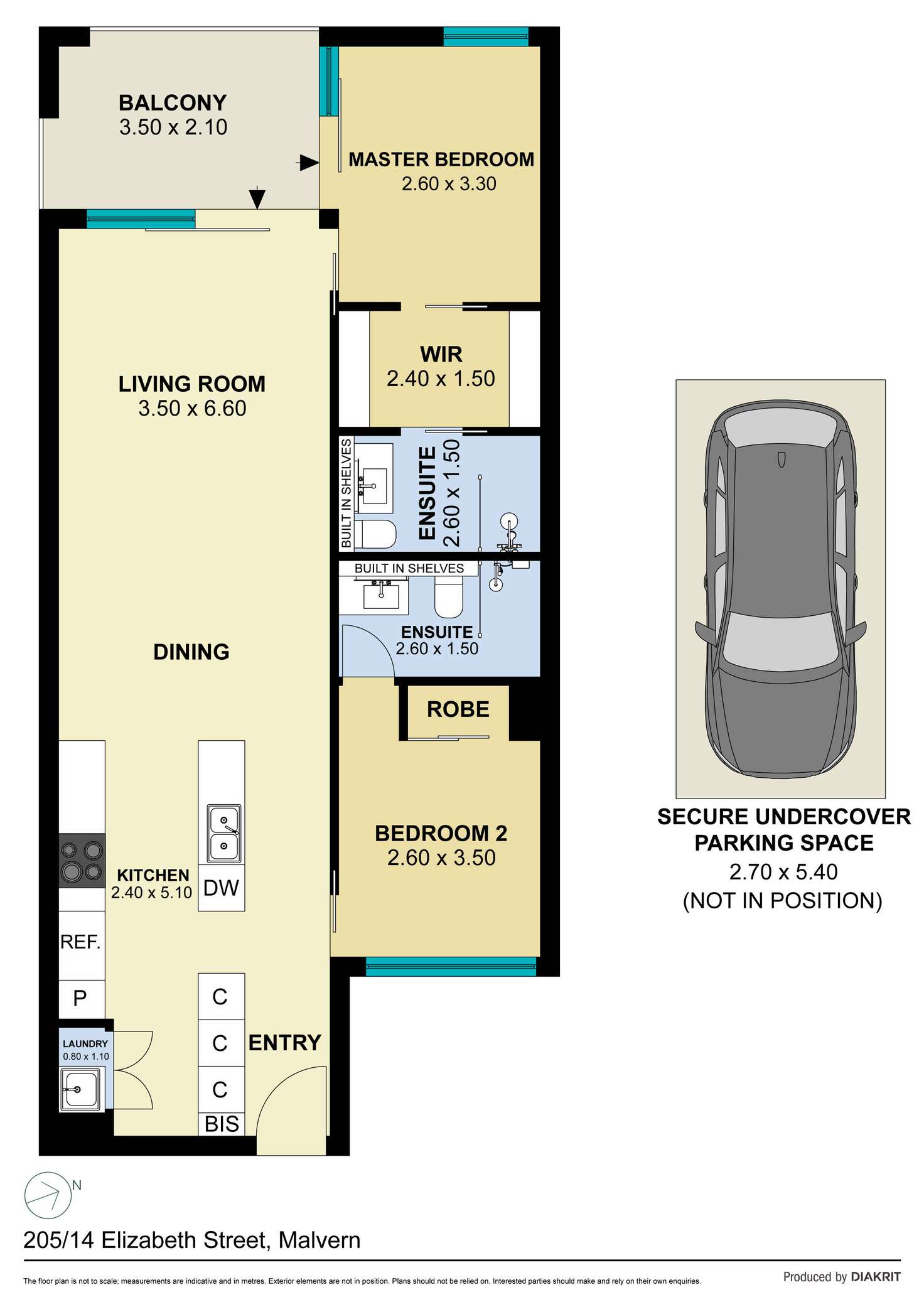 Floorplan of Homely apartment listing, 205/14 Elizabeth Street, Malvern VIC 3144