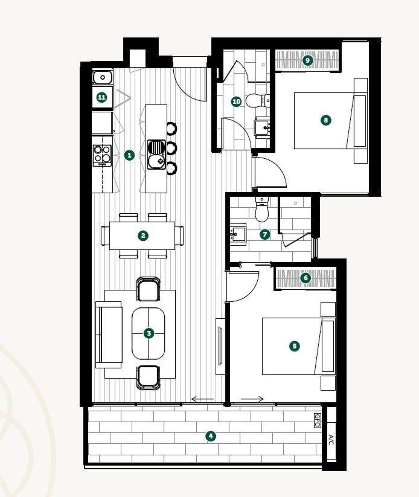 Floorplan of Homely apartment listing, 108/110 Roberts Street, West Footscray VIC 3012