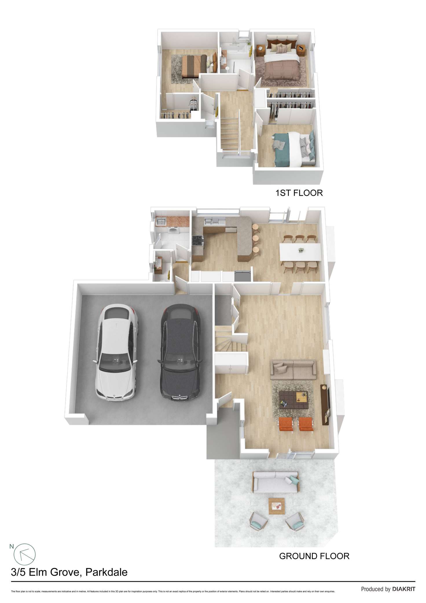 Floorplan of Homely townhouse listing, 3/5 Elm Grove, Parkdale VIC 3195