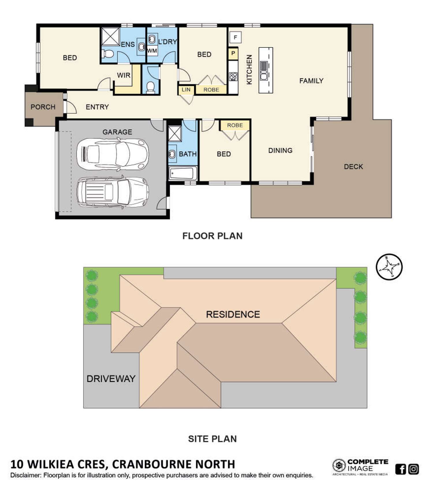 Floorplan of Homely house listing, 10 Wilkiea Crescent, Cranbourne North VIC 3977