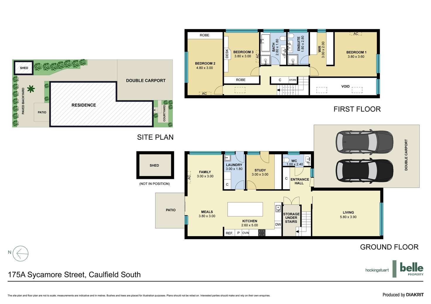 Floorplan of Homely townhouse listing, 175A Sycamore Street, Caulfield South VIC 3162