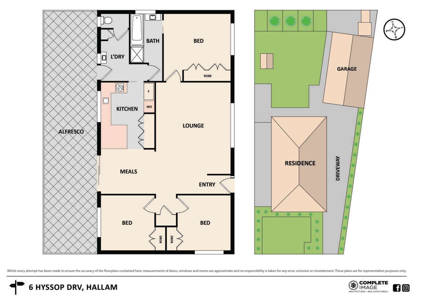 Floorplan of Homely house listing, 6 Hyssop Drive, Hallam VIC 3803