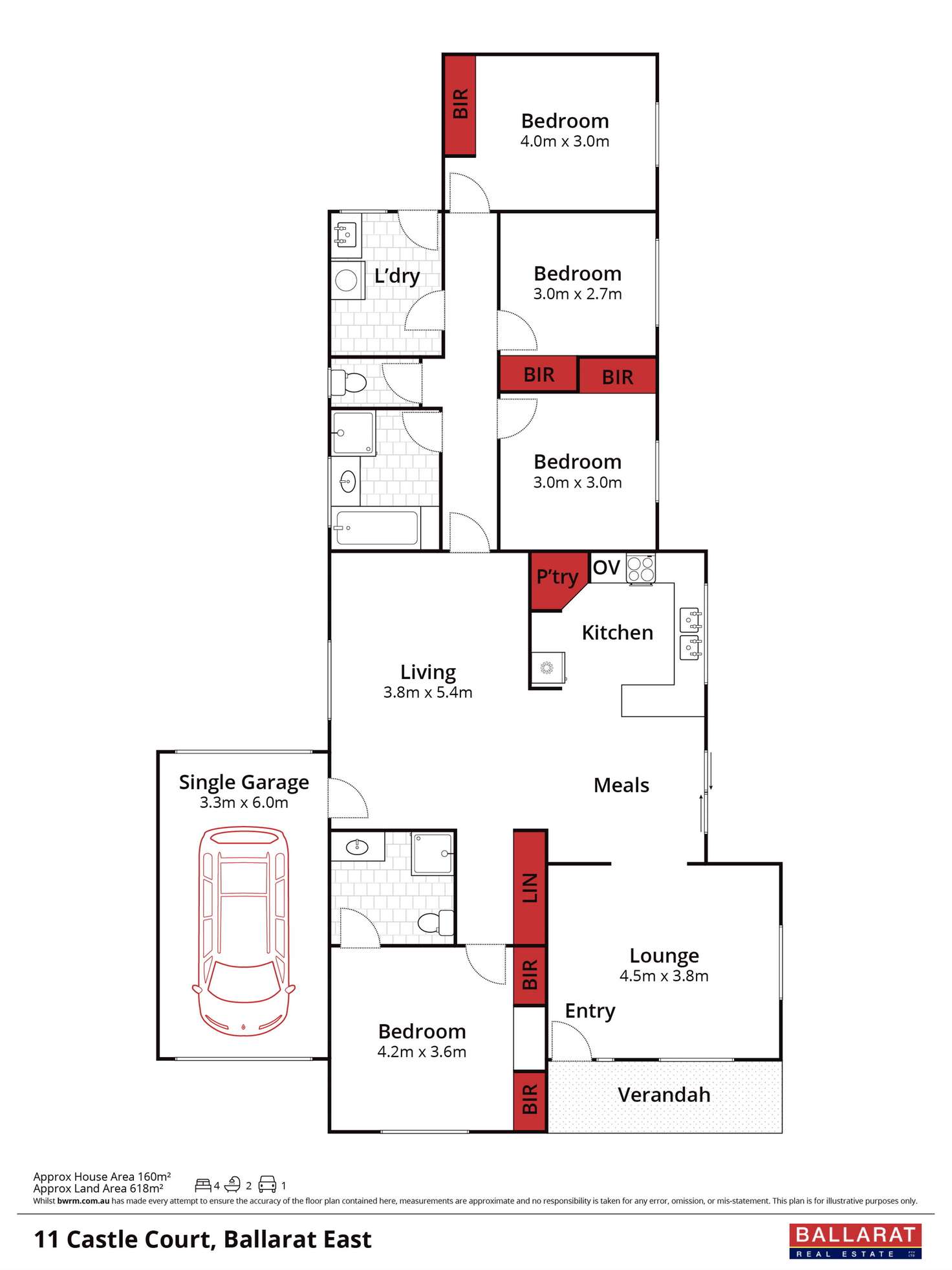 Floorplan of Homely house listing, 11 Castle Court, Ballarat East VIC 3350