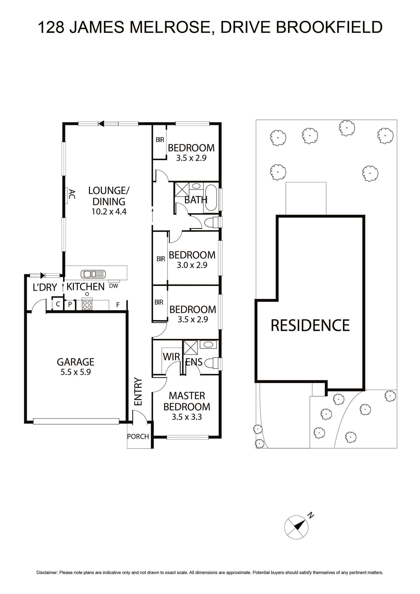 Floorplan of Homely house listing, 128 James Melrose Drive, Brookfield VIC 3338