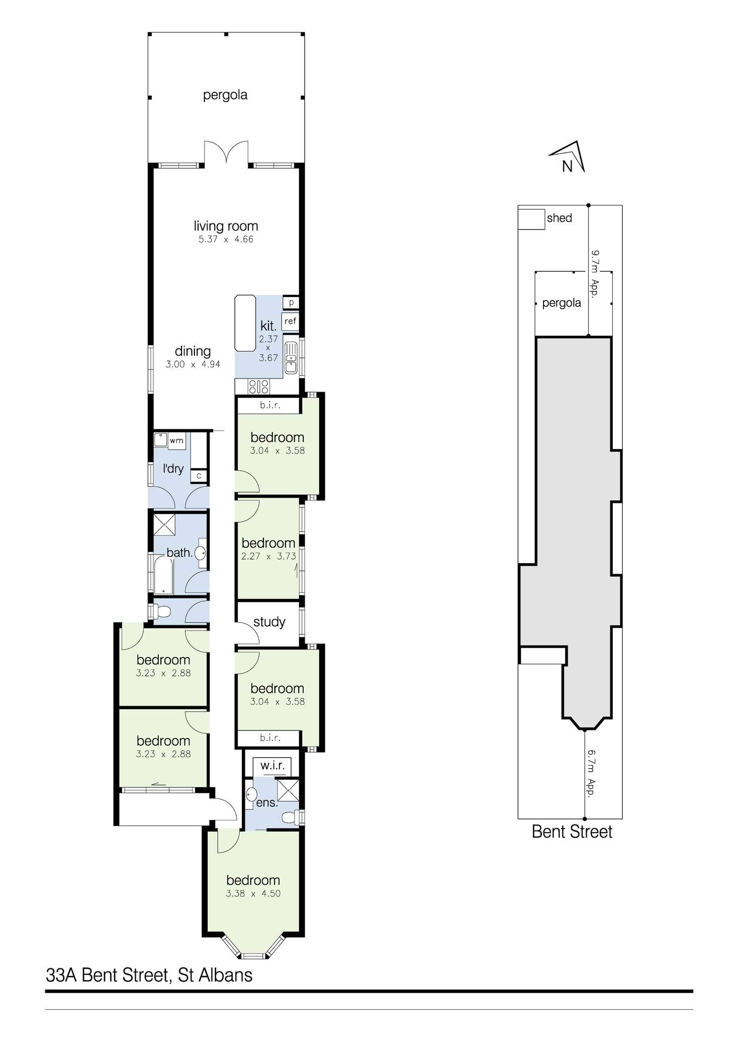 Floorplan of Homely unit listing, 33A Bent Street, St Albans VIC 3021