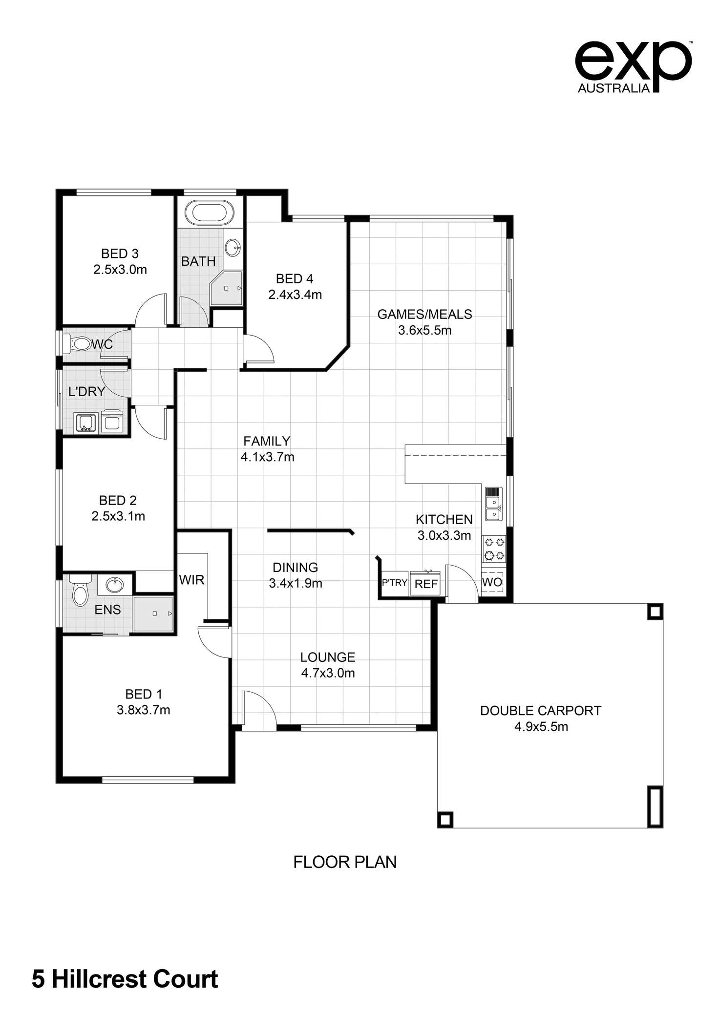 Floorplan of Homely house listing, 5 Hillcrest Court, Port Kennedy WA 6172