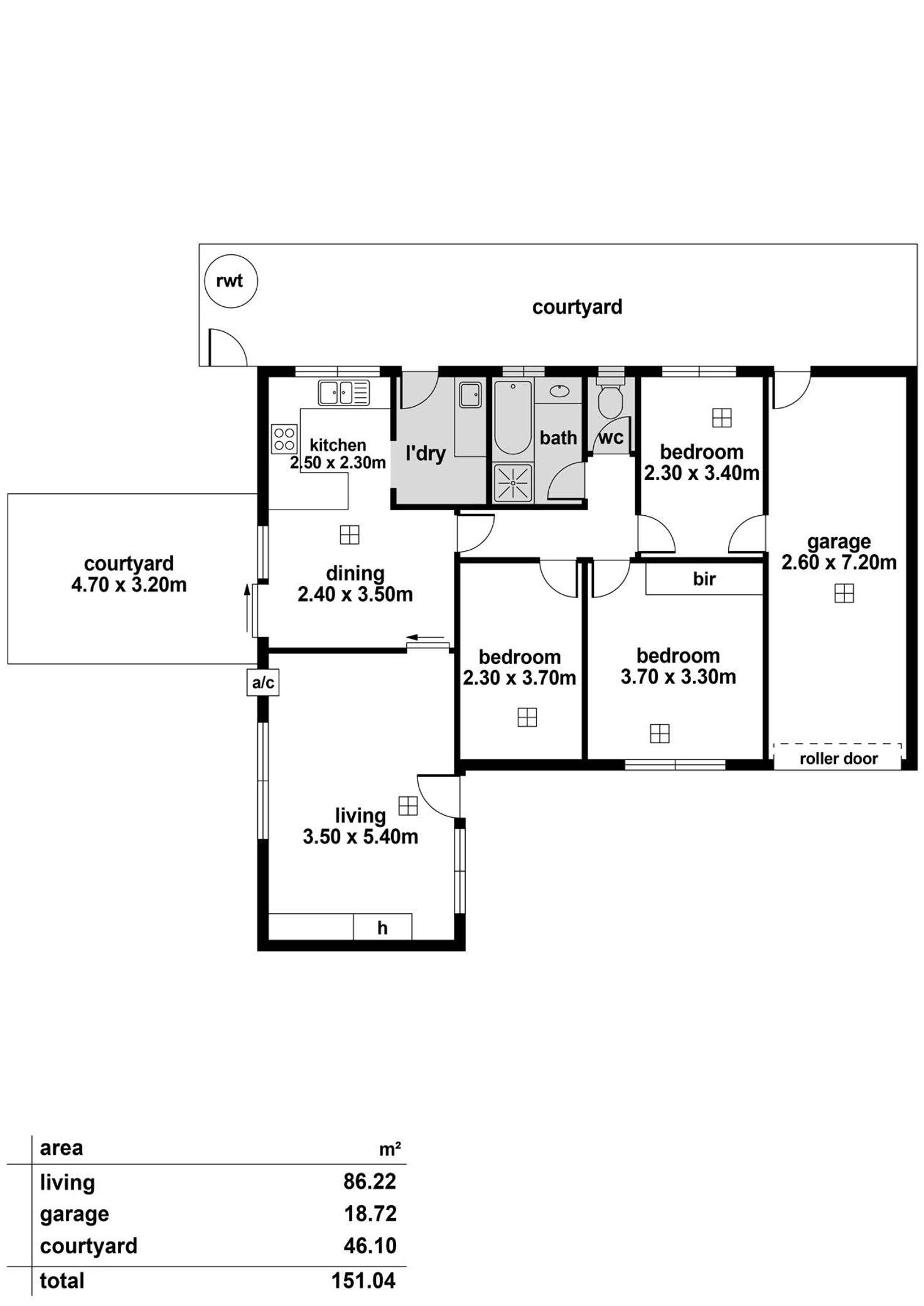 Floorplan of Homely unit listing, 1 & 2/147 Glengyle Terrace, Plympton SA 5038