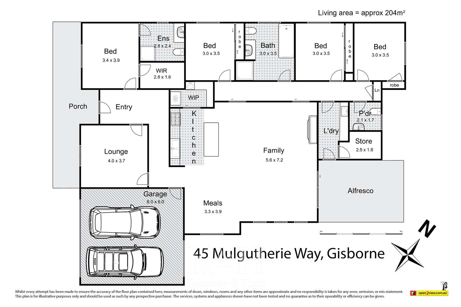 Floorplan of Homely house listing, 45 Mulgutherie Way, Gisborne VIC 3437