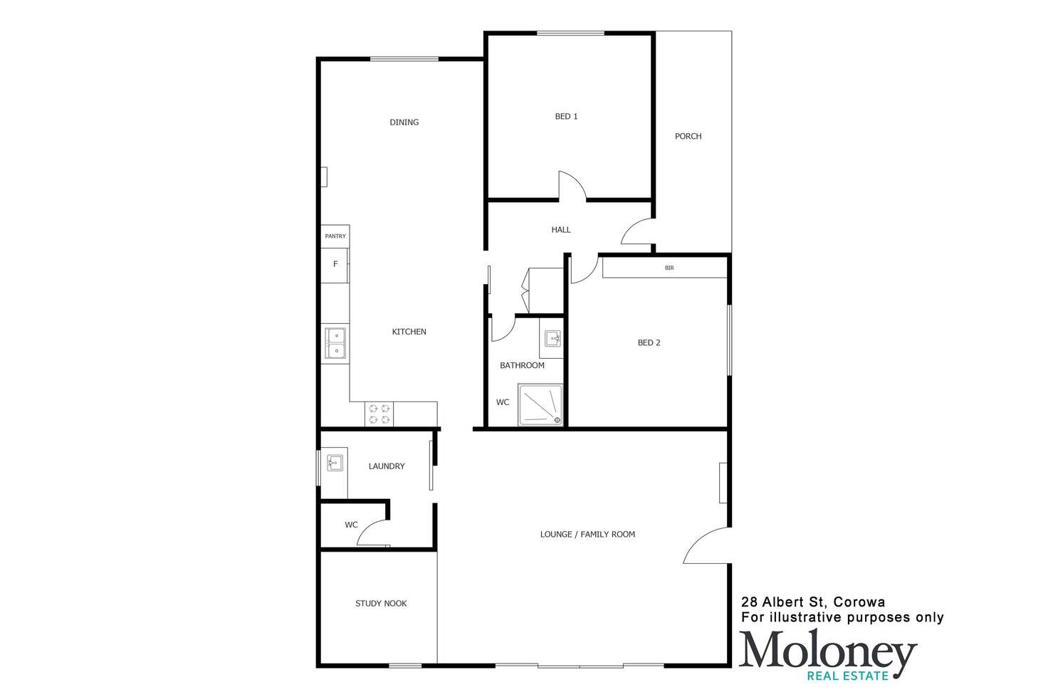 Floorplan of Homely house listing, 28 Albert Street, Corowa NSW 2646