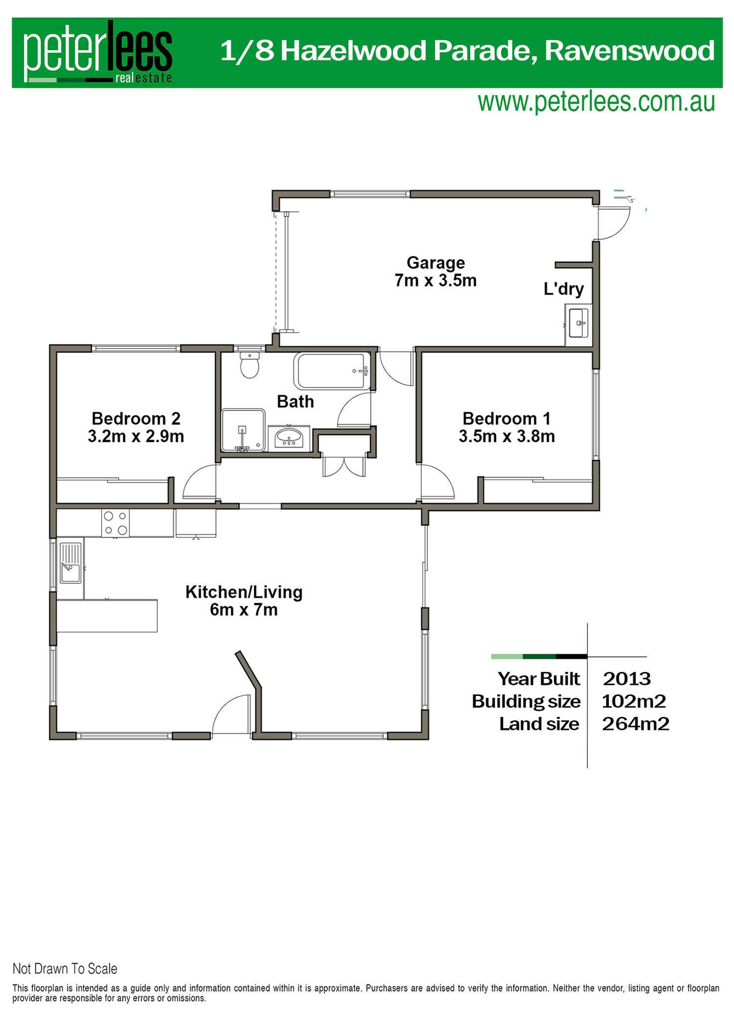 Floorplan of Homely unit listing, 1/8 Hazelwood Parade, Ravenswood TAS 7250