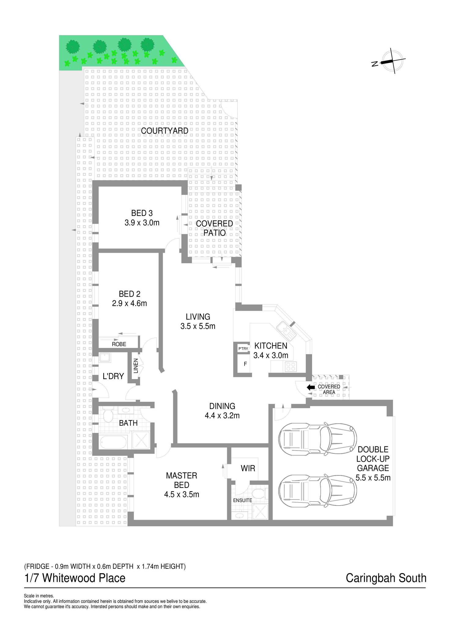 Floorplan of Homely villa listing, 1/7 Whitewood Place, Caringbah South NSW 2229