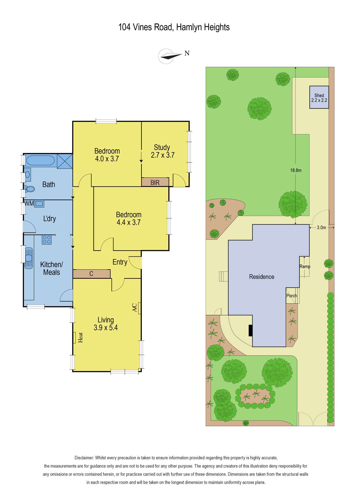 Floorplan of Homely house listing, 104 Vines Road, Hamlyn Heights VIC 3215